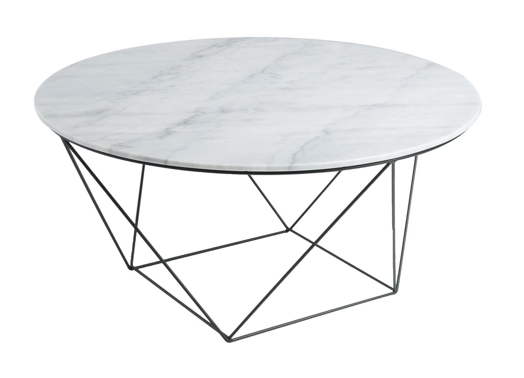 Valencia White Marble Side Table with Black Matte Iron Base - Modern End Table for Living Room, Bedroom & Office (1 in Stock) - Perfect for Coffee, Books & Decor