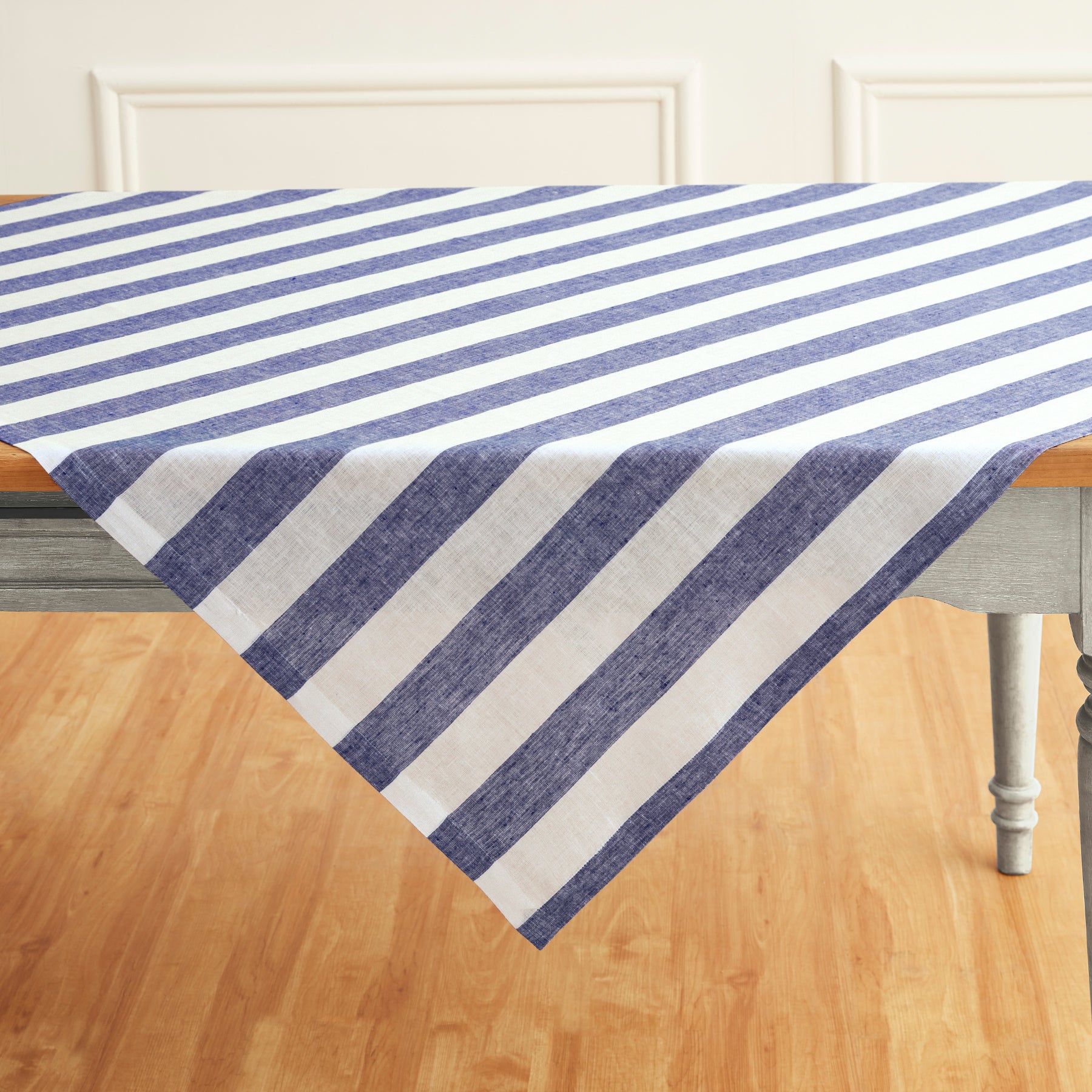 Cabana Stripe Table Throw - Waterproof Outdoor Picnic Blanket for Beach, Poolside & Patio - Decorative Striped Table Cover for Summer Parties & BBQs