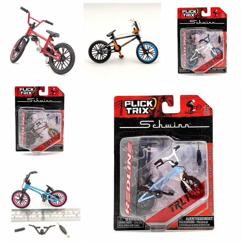Premium FLICK TRIX Miniature BMX Finger Bike - Diecast Metal DeathTrap Bicycle Toy for Kids & Adults - Perfect for Office Desk, Stress Relief & Collectible Gift