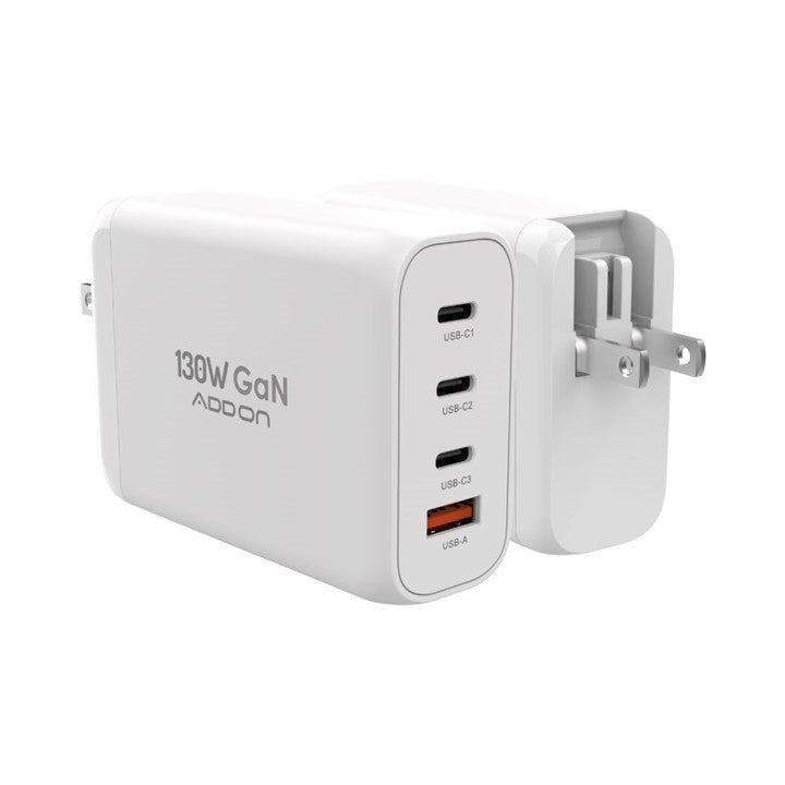 130W GaN 4-Port USB C Wall Charger Fast Charging Adapter - Compact & Powerful for iPhone 15/14/13, Samsung Galaxy, iPad, MacBook | Perfect for Home, Office & Travel