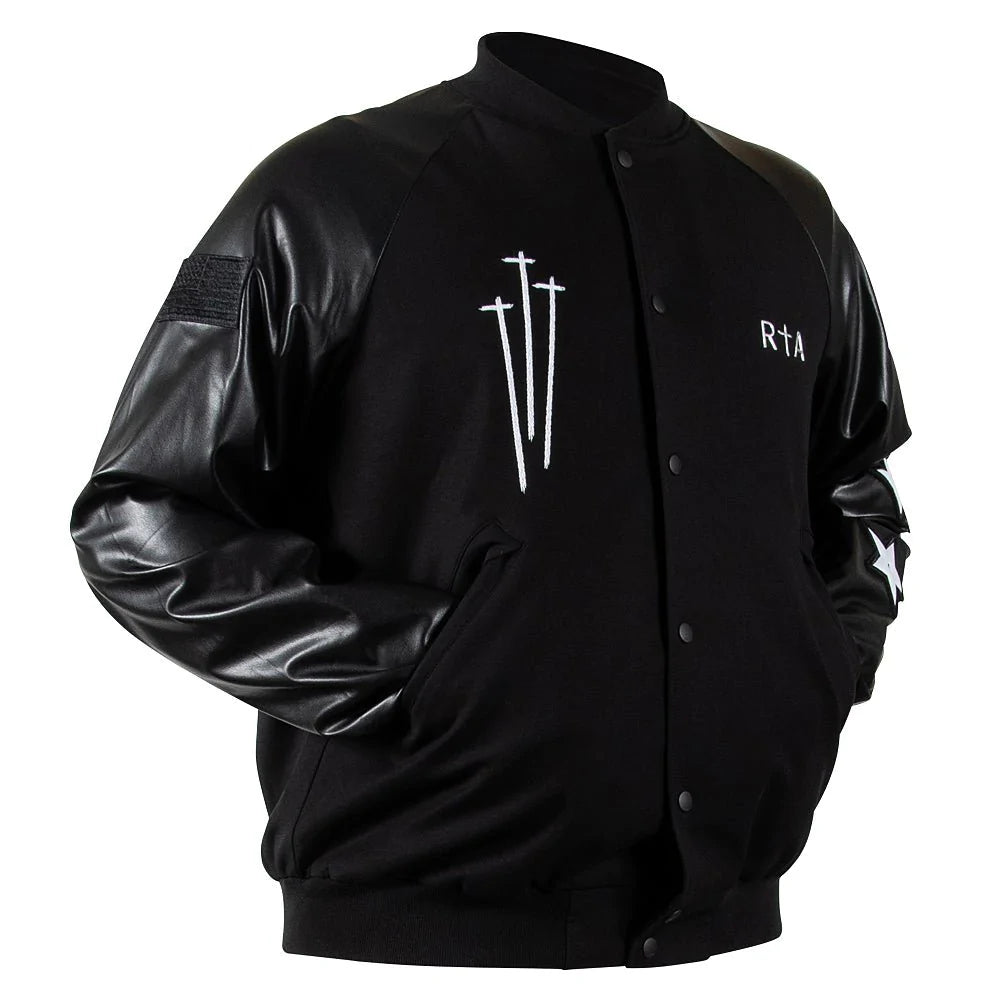 RtA Atticus Varsity Jacket - Vintage Style Baseball Jacket for Men | Fashionable Letterman Jacket for Casual Wear & Street Style Outfits