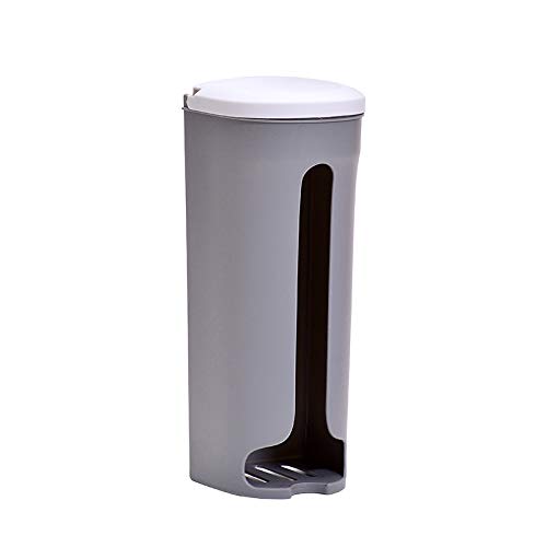 QIANSHENG Wall Mount Grocery Bag Dispenser with Cover - Kitchen Trash Bag Organizer & Plastic Bag Storage Solution | Space-Saving Cabinet Bag Holder for Recycling & Organization (Ideal for Pantry, Laundry Room & Garage)