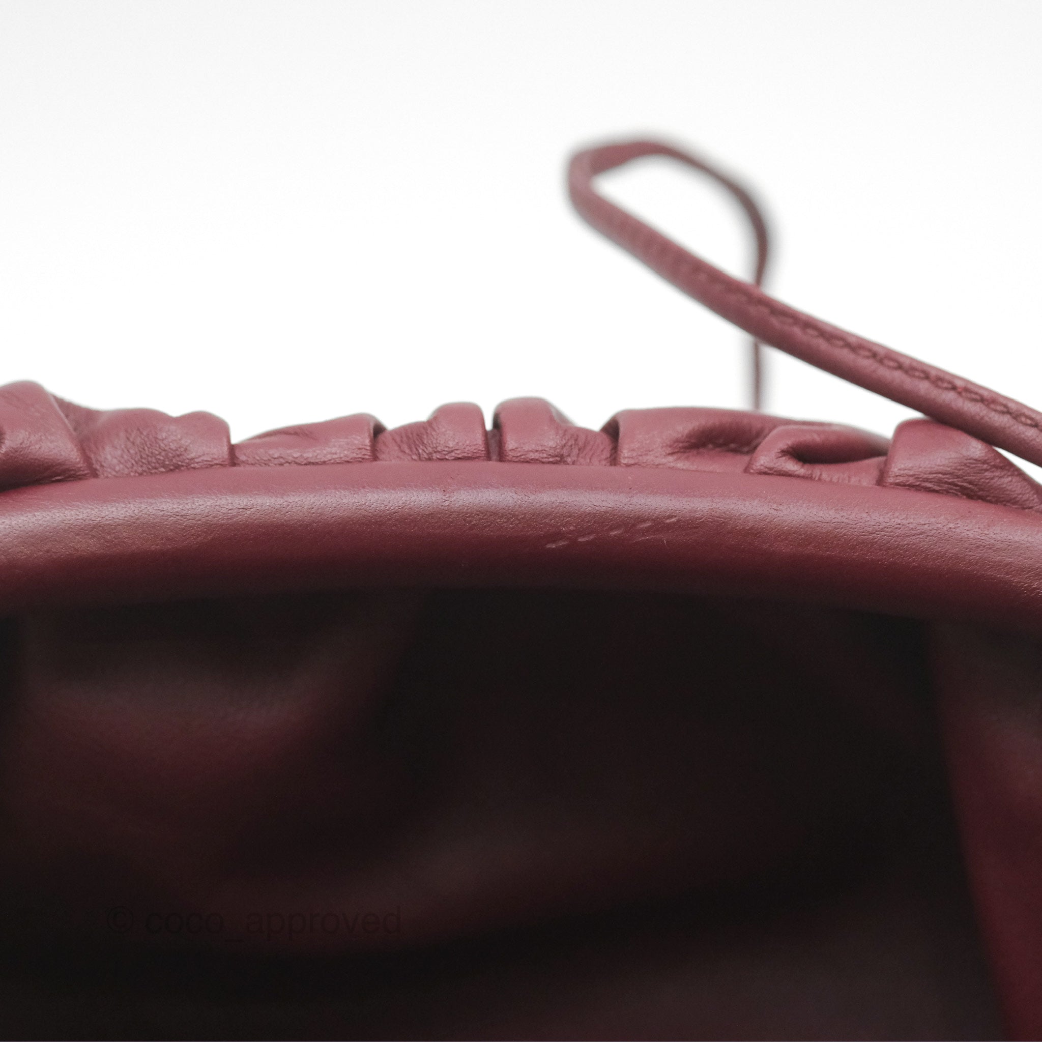 Bottega Veneta The Mini Pouch in Bordeaux Butter Calfskin Leather - Luxury Crossbody Bag for Women, Perfect for Evening Parties & Date Nights