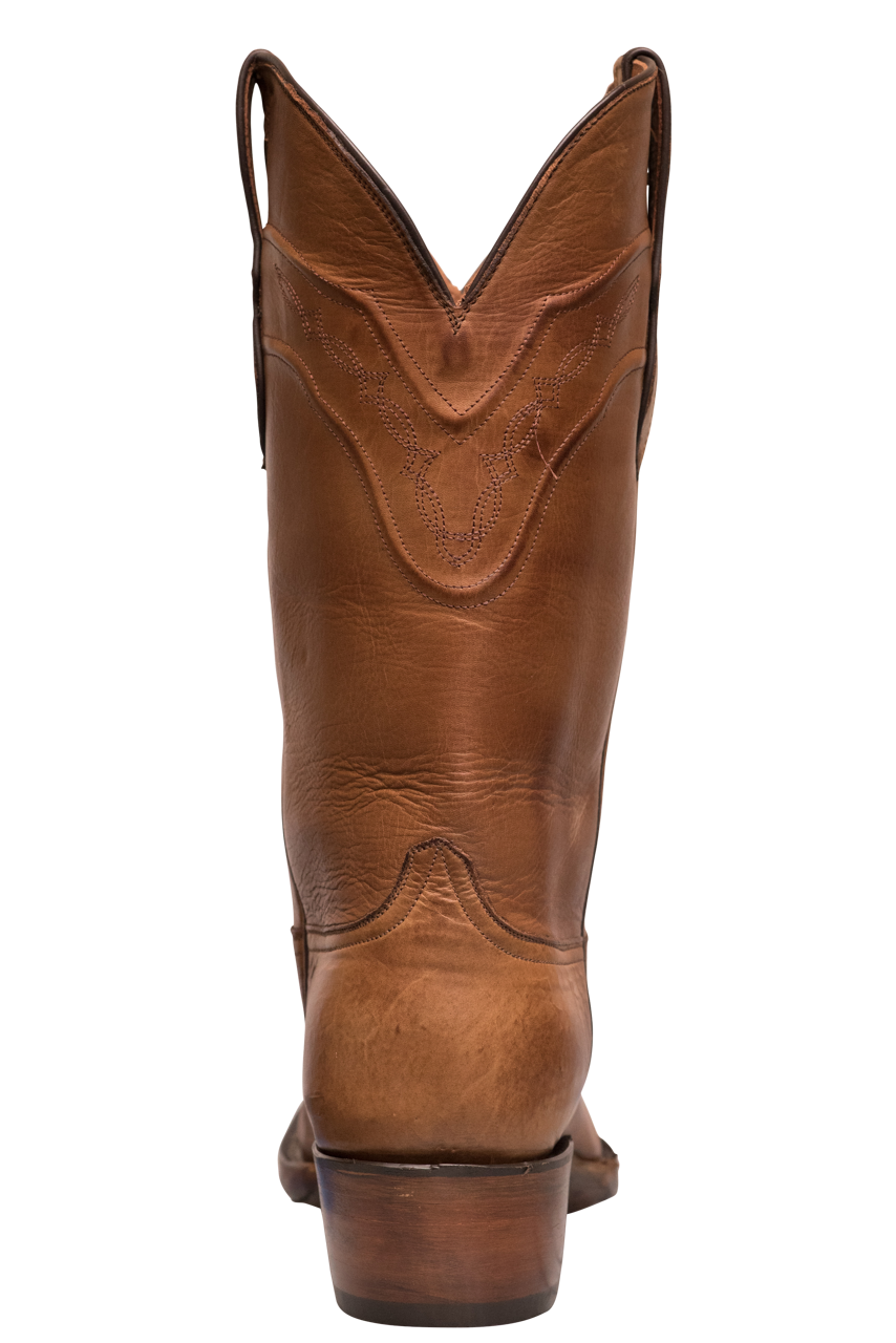 Black Jack Burnished Ranchito Cowboy Boots in Peanut Brown - Premium Western Boots for Men | Perfect for Rodeo, Country Dancing & Outdoor Adventures
