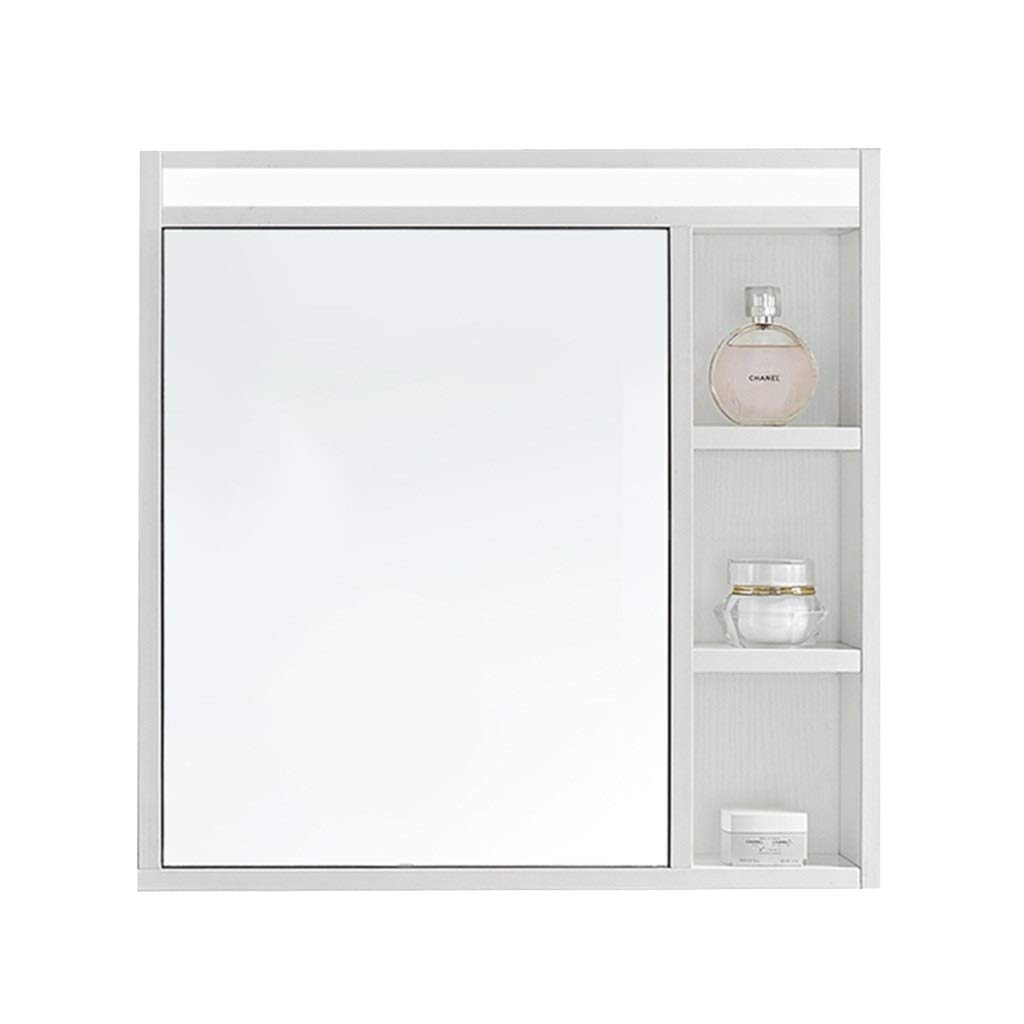 Modern LED Medicine Cabinet - Bathroom Mirror with Storage, Single Door Square Design for Vanity & Bathroom Organization