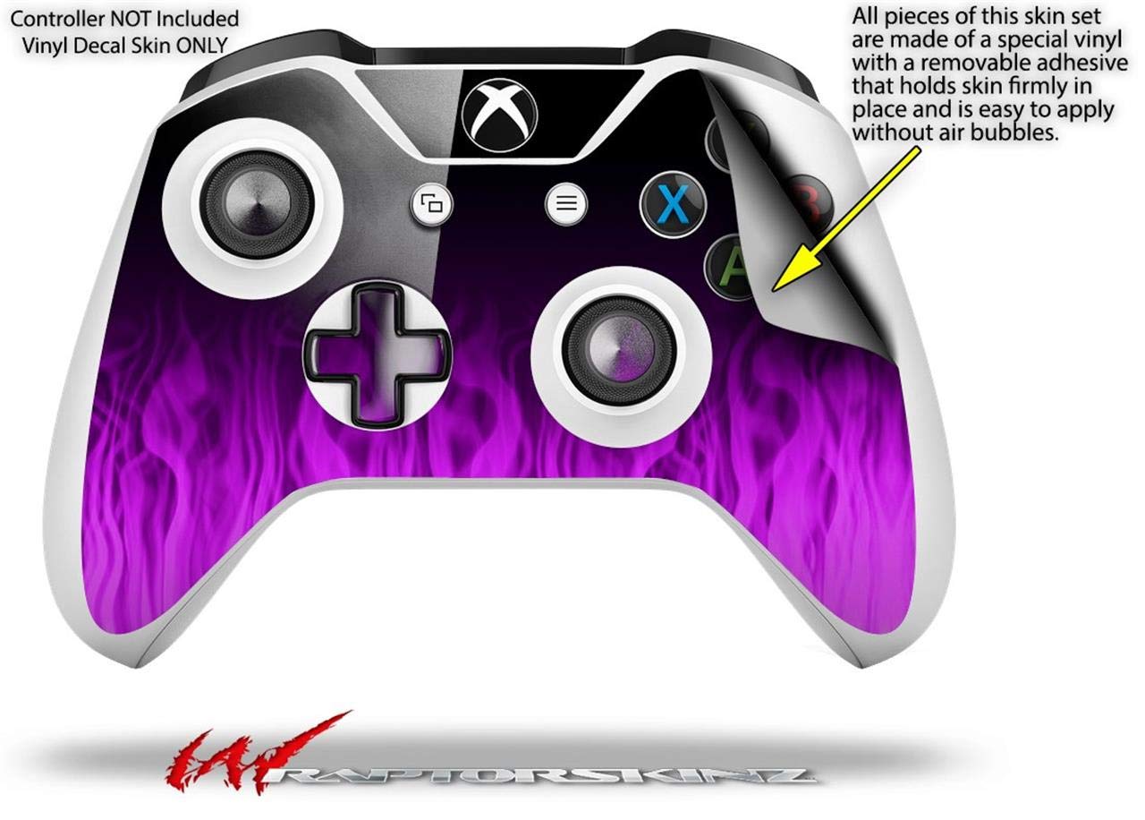 XBOX One S/X Controller Skin Wrap - Fire Purple Vinyl Decal for Gaming Protection