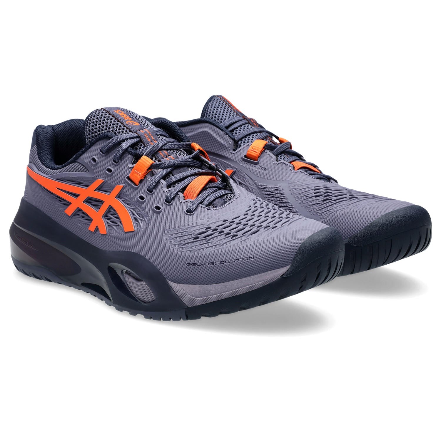 ASICS Gel Resolution X Wide Men's Tennis Shoes - Grey/Orange | High-Performance Court Shoes for Competitive Play & Training