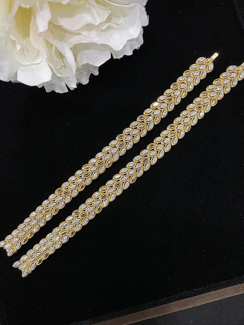 18K Yellow Gold Diamond Bracelet for Women - 4.99 Carat Real Natural Diamonds, Luxury Party Jewelry, Elegant Middle Style - Perfect for Weddings, Anniversaries & Special Occasions