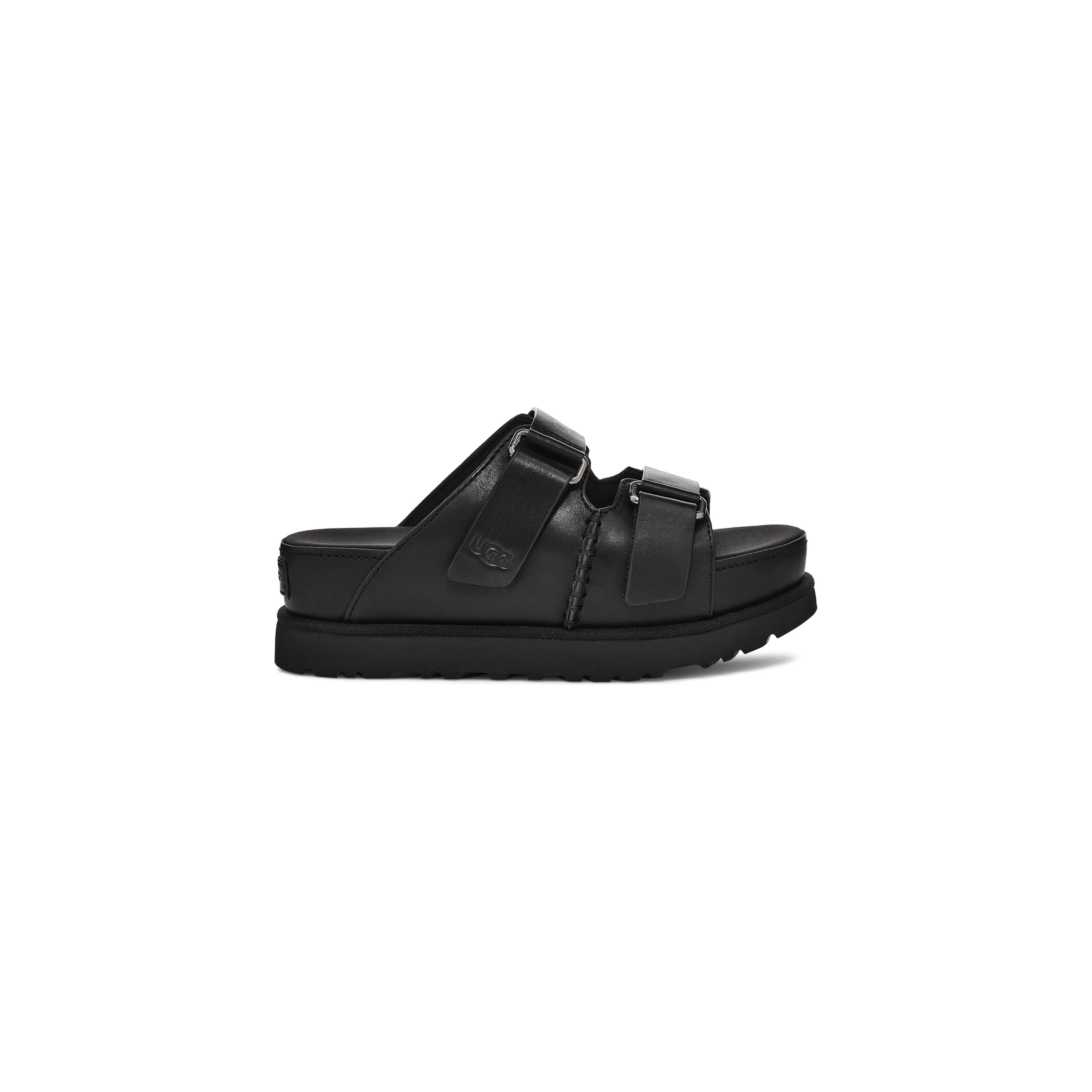 UGG Women's Goldenstar Hi Slide Sandals - Comfortable Fuzzy Slippers for Home, Lounge & Outdoor Wear - Cozy House Shoes with Soft Fleece Lining