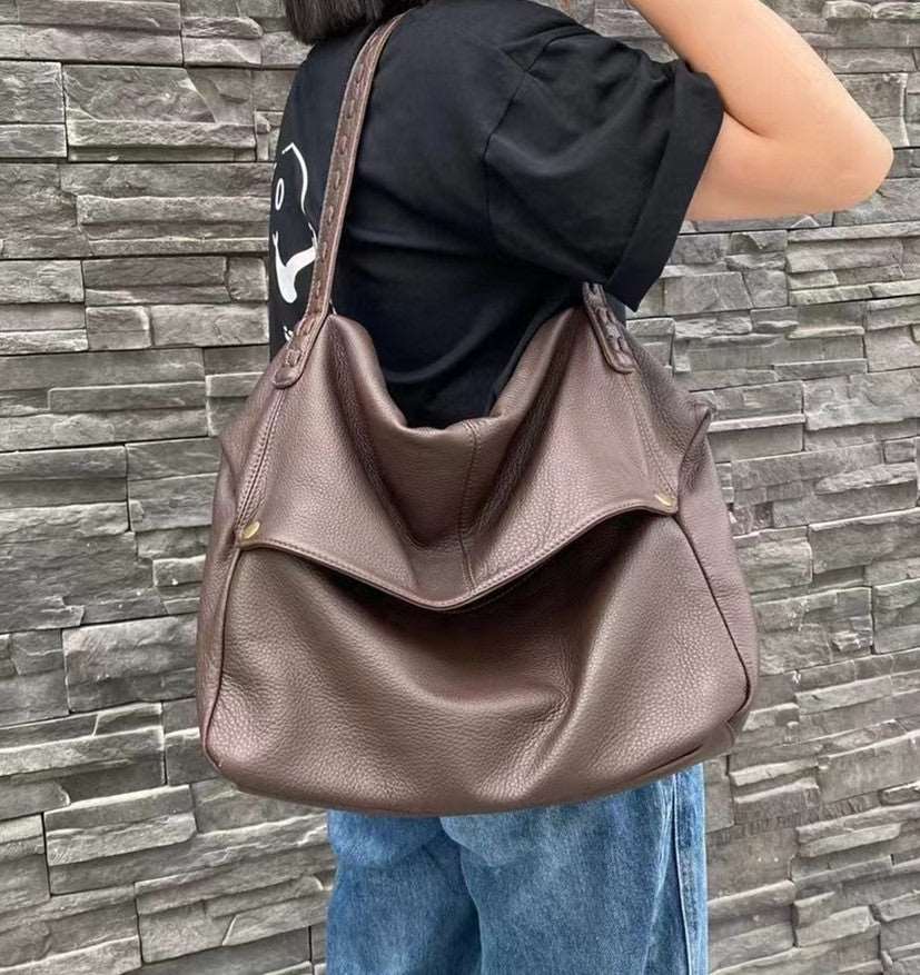 Premium Large Capacity Italian Leather Tote Bag for Women - Stylish Work Bag, Travel Carryall & Everyday Purse - Perfect for Office, Commuting & Weekend Getaways