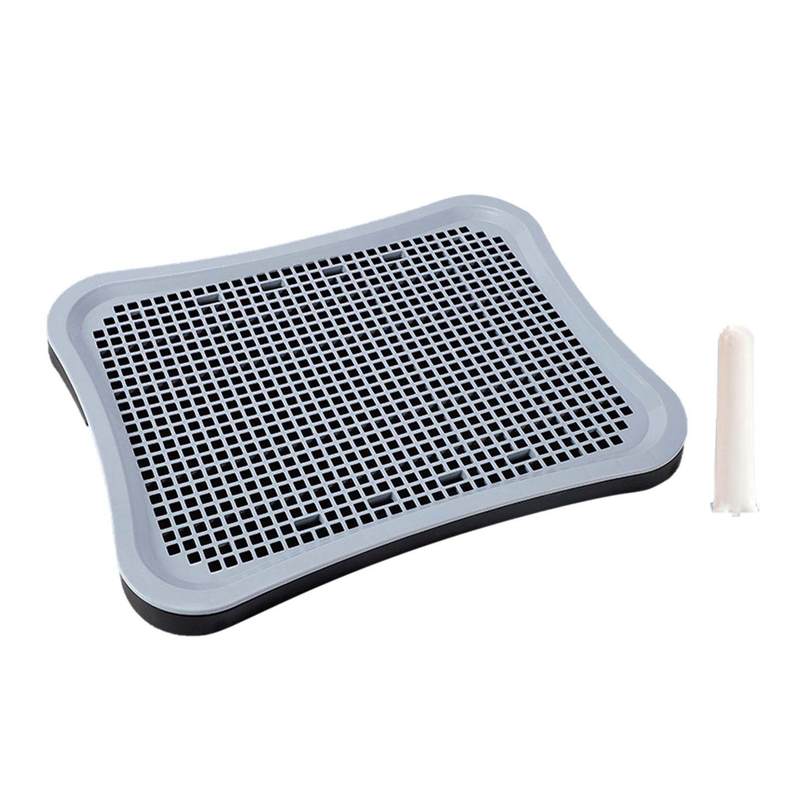 **Easy Clean Pet Potty Training Tray for Puppies & Kittens - Durable Litter Box with Training Pads for Small Animals (Black) - Perfect for Indoor Housebreaking & Crate Training**