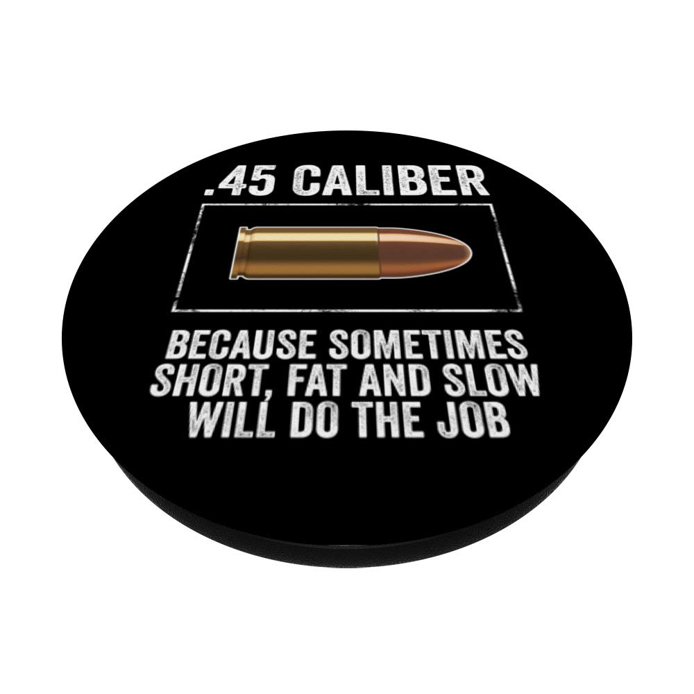45 Caliber Bullet PopSockets Swappable PopGrip - Gun Enthusiast Accessory for Phones, Tablets & Gaming Devices - Perfect for Shooting Ranges, Hunting Trips & Outdoor Adventures