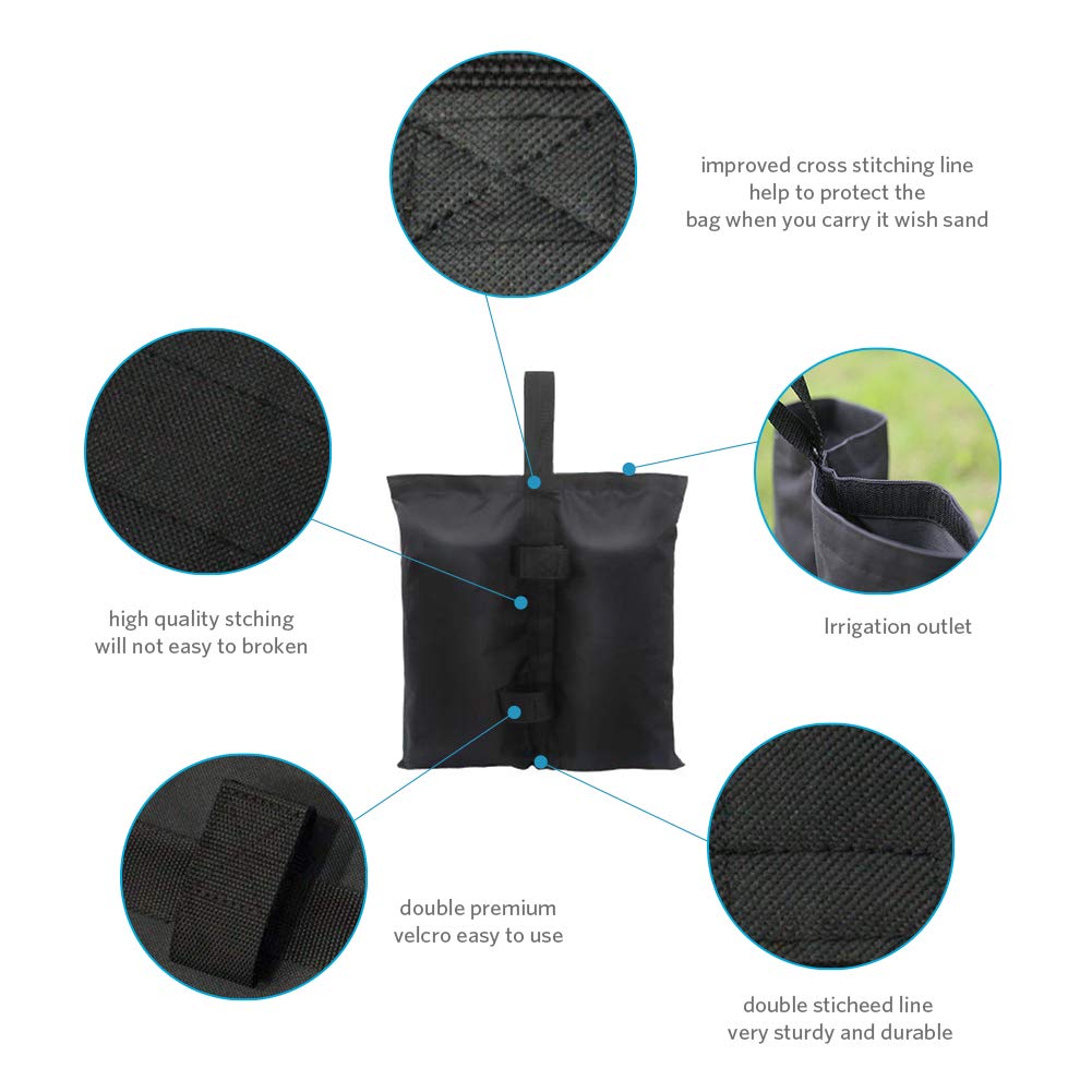 Onnicno 4-Pack Canopy Tent Weights Sand Bags - Heavy Duty Leg Weights for Pop Up Canopies, Outdoor Events & Beach Tents - Perfect for Parties, Camping & Market Stalls