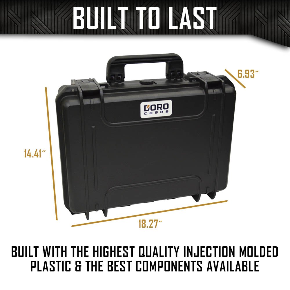 3 Pistol 12 Magazine + Accessories Storage Durable Waterproof Pistol Case with Custom Foam Insert - Perfect for Gun Range, Hunting & Secure Firearm Storage