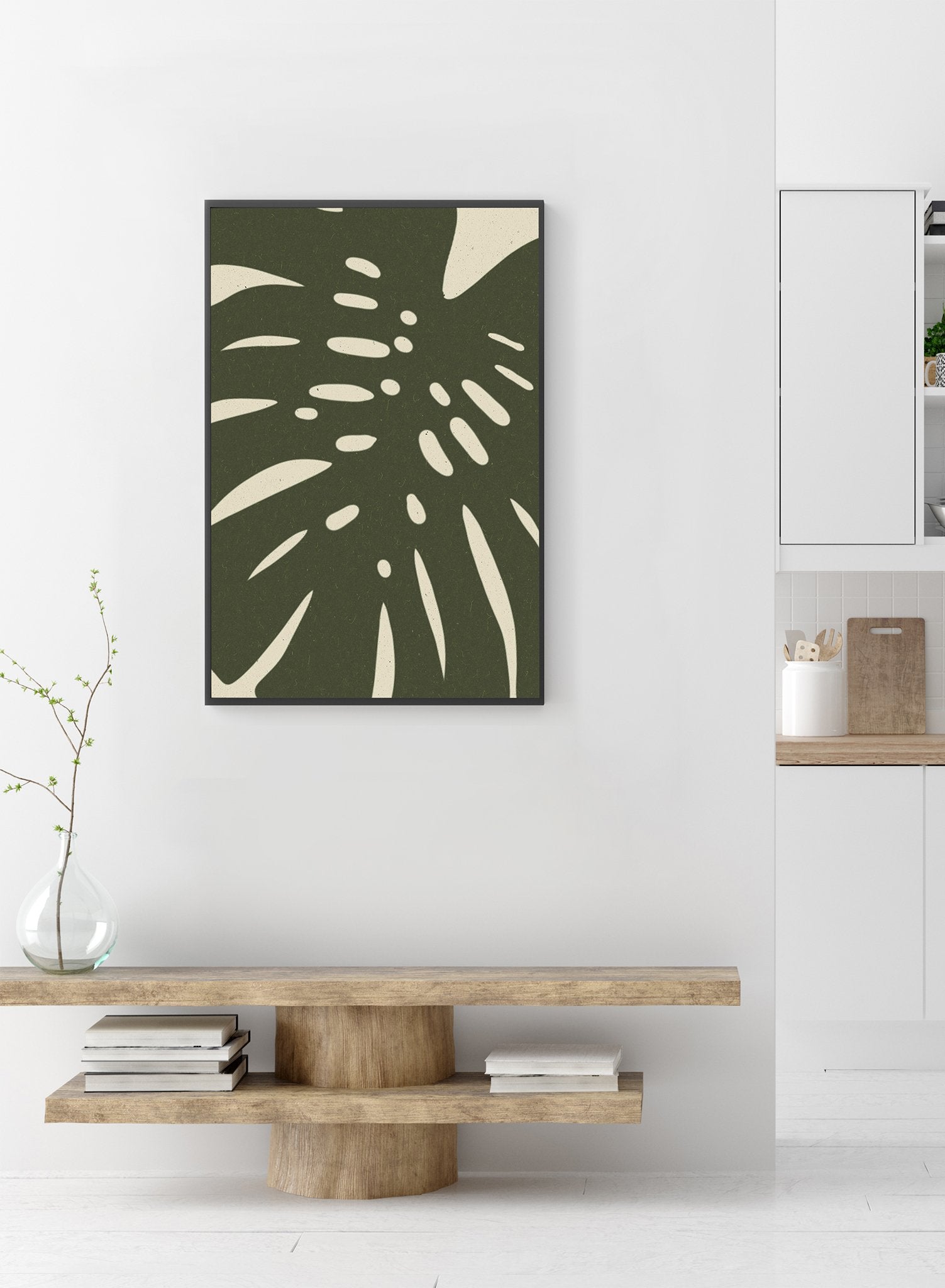 Monstera Shadow Poster - Tropical Leaf Wall Art Decor for Home, Office & Living Room - Perfect for Boho, Aesthetic & Plant Lover Spaces