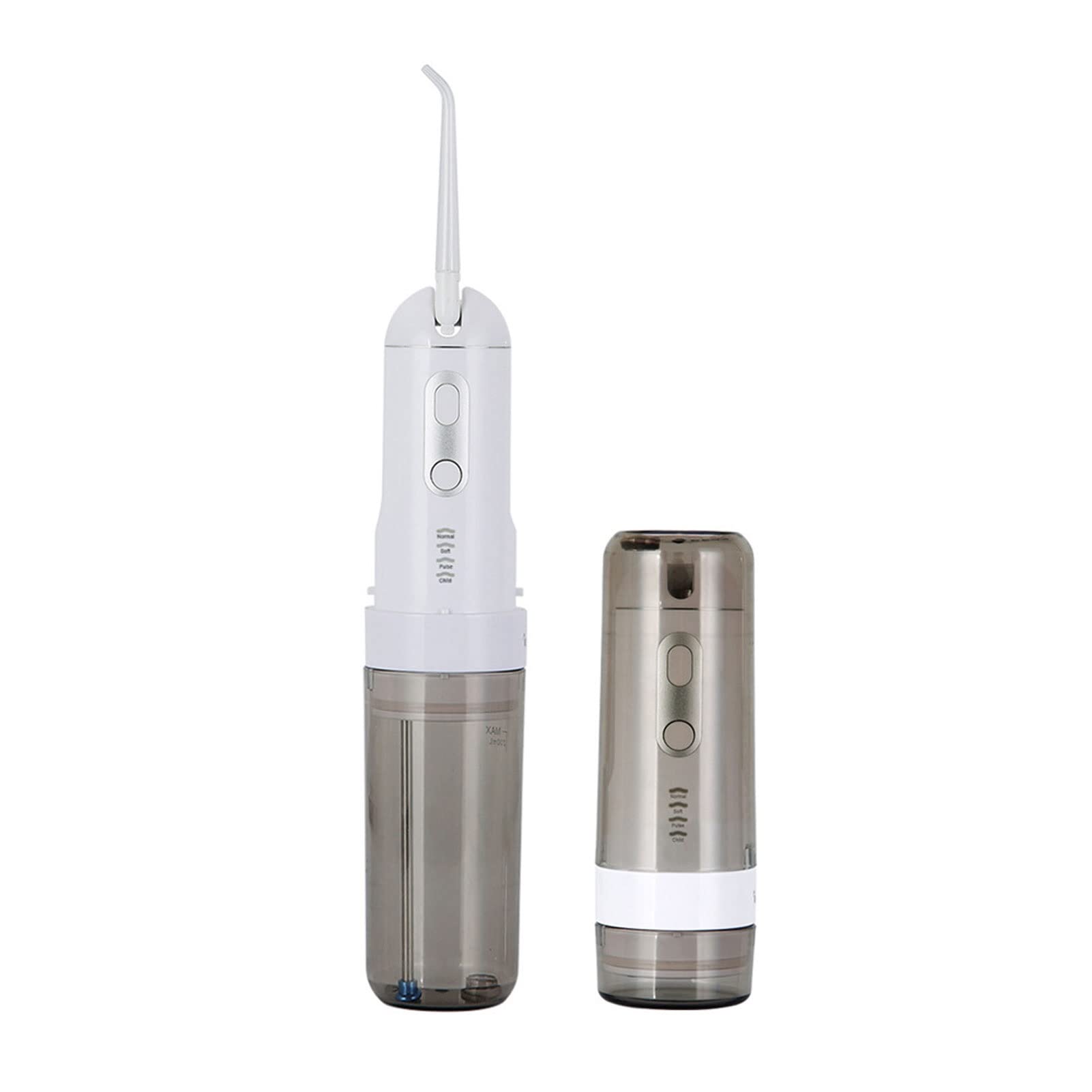 WENZHE Cordless Water Flosser with 4 Cleaning Modes - USB Rechargeable Dental Oral Irrigator, Waterproof & Foldable Electric Tooth Cleaner for Home & Travel (Gray) | Perfect for Braces, Implants & Gum Care