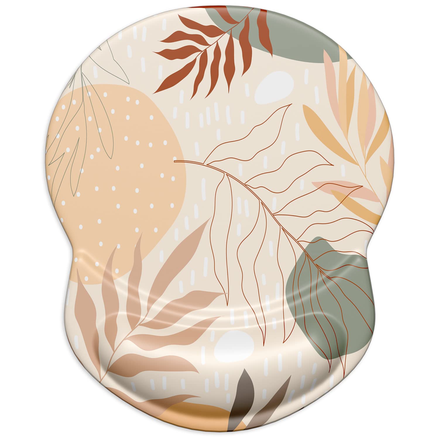 Ergonomic Mouse Pad with Wrist Support - Non-Slip PU Base Wireless Mouse Pad, Cute Abstract Art Desk Accessories for Women - Perfect for Office, Gaming & Home Computer Use