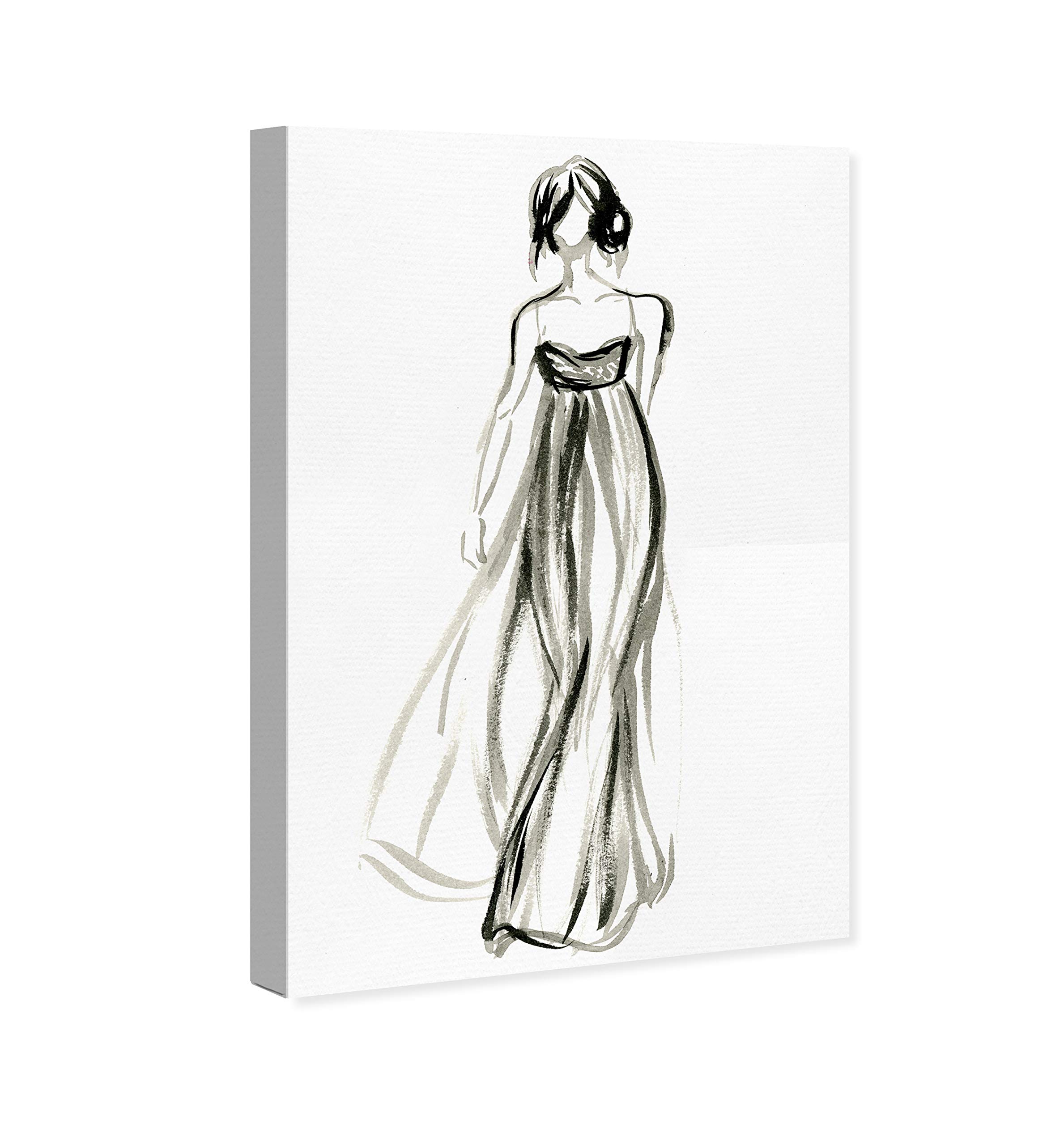 Elegant Dress Ink III Wall Art Canvas Print - 30