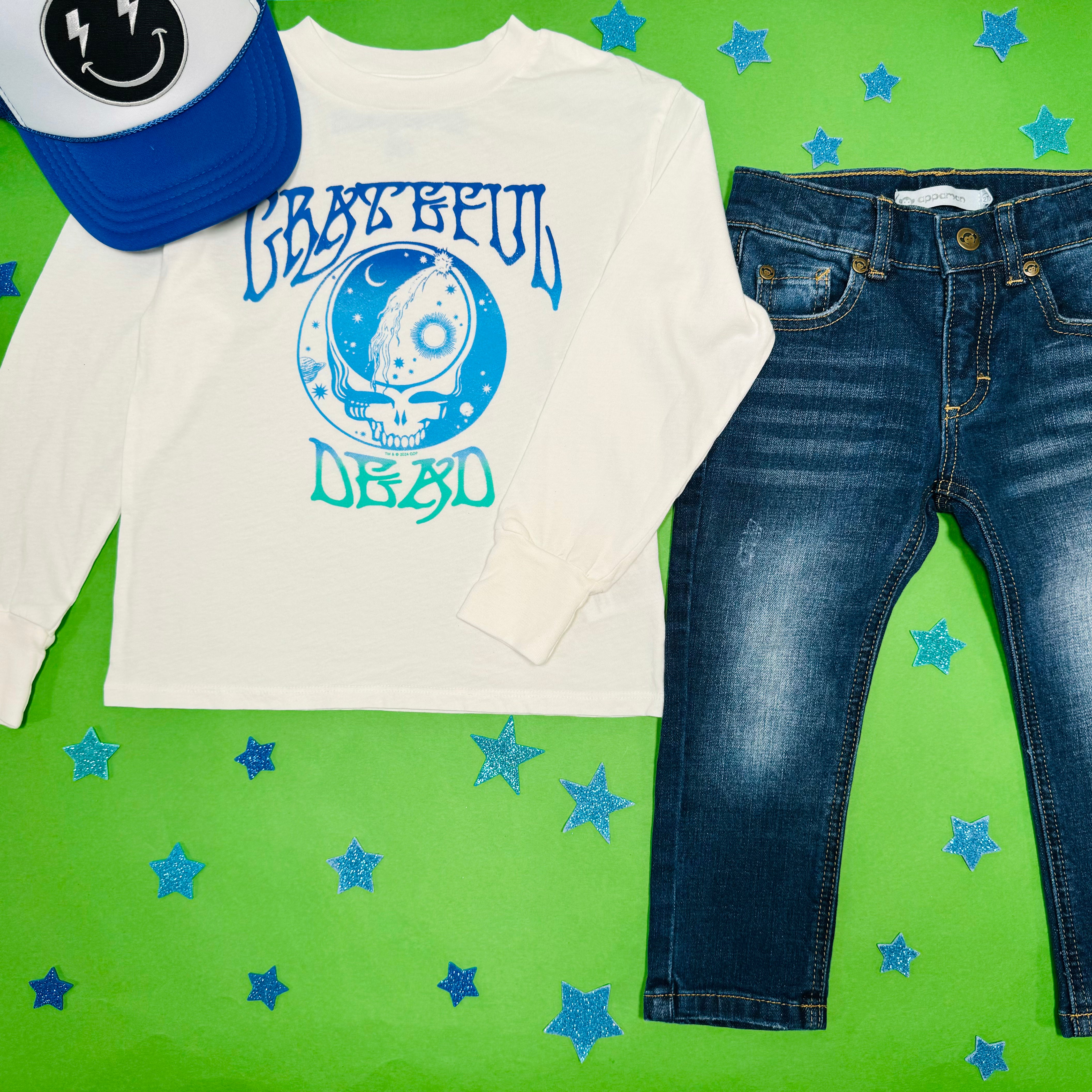 Grateful Dead Moonlight Long Sleeve T-Shirt for Men & Women - Vintage Band Tour Merch - Casual & Concert Wear