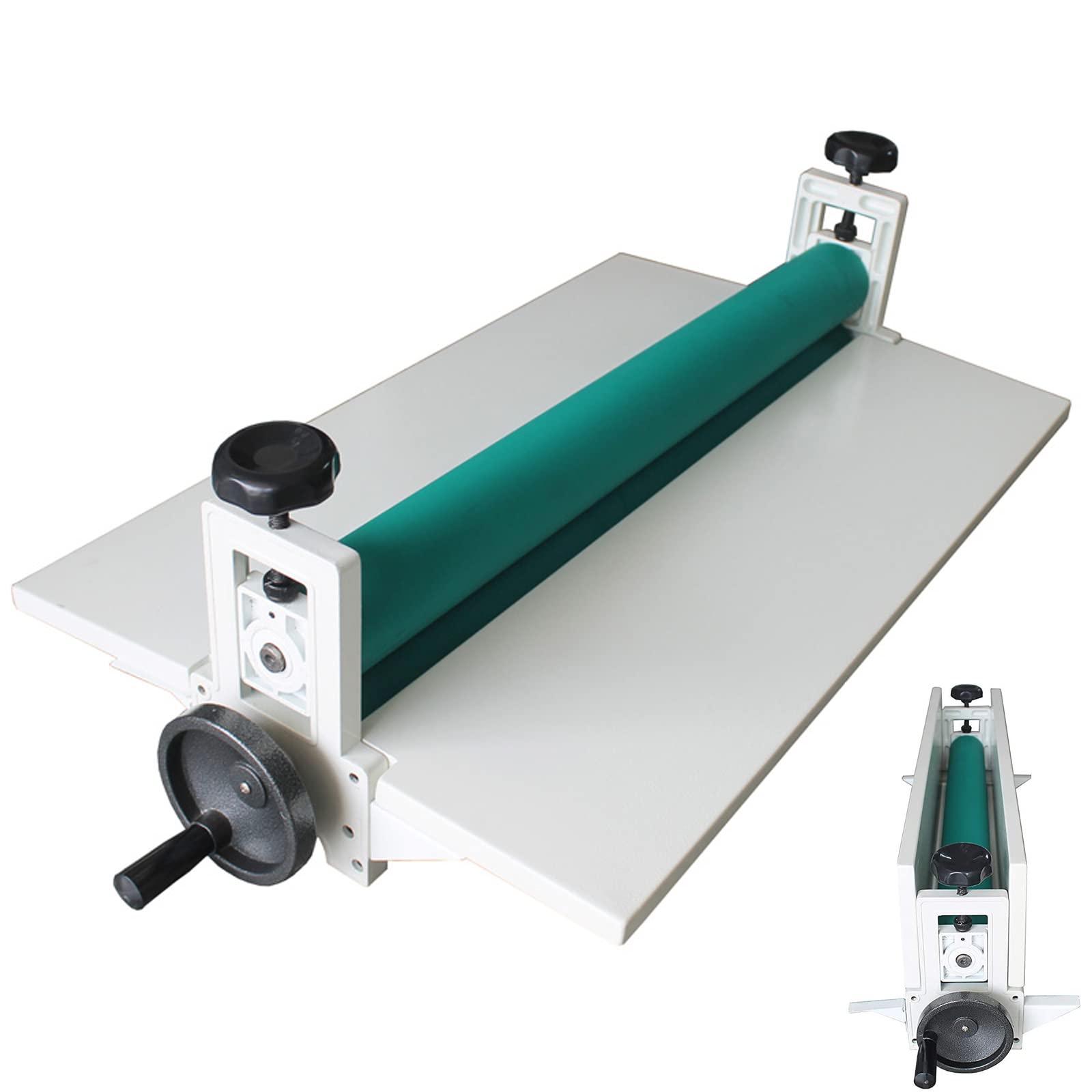 TECHTONGDA 14 Inch Manual Cold Laminator Machine - Hand Crank Pressure Roller for Vinyl, Photos & Film - Up to 0.4 Inch Thickness - Perfect for Home, Office & Craft Projects