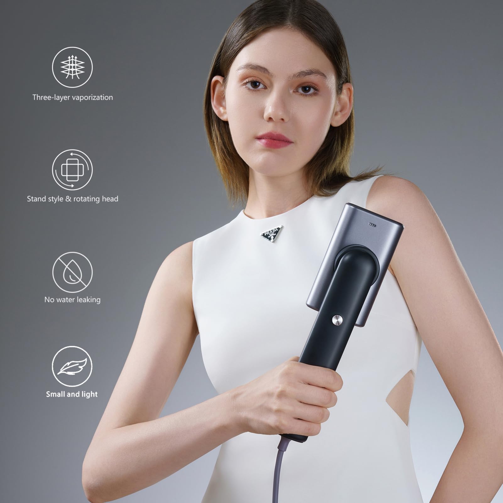 Portable 2-in-1 G9 Handheld Garment Steamer & Iron - 1200W Fast Heating, 0.9lbs Lightweight for Wrinkles - Perfect for Travel, Home, Office & Hotel Use