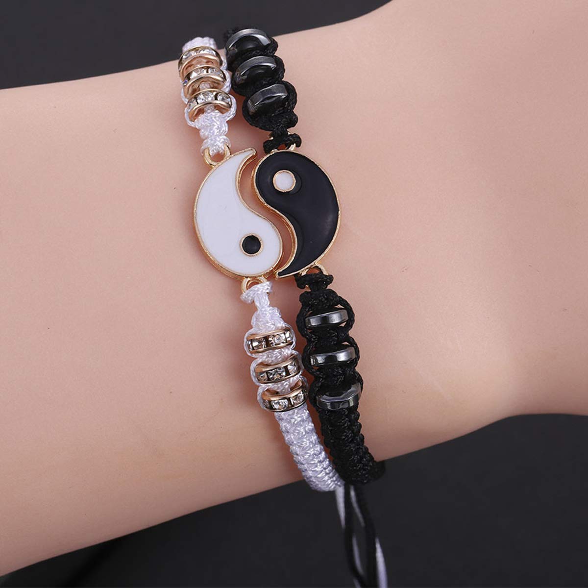 Best Friend Bracelets for 2 Matching BFF Bracelets - Yin Yang Friendship Bracelets for Men & Women - Perfect for Couples, Best Friends, and Special Occasions