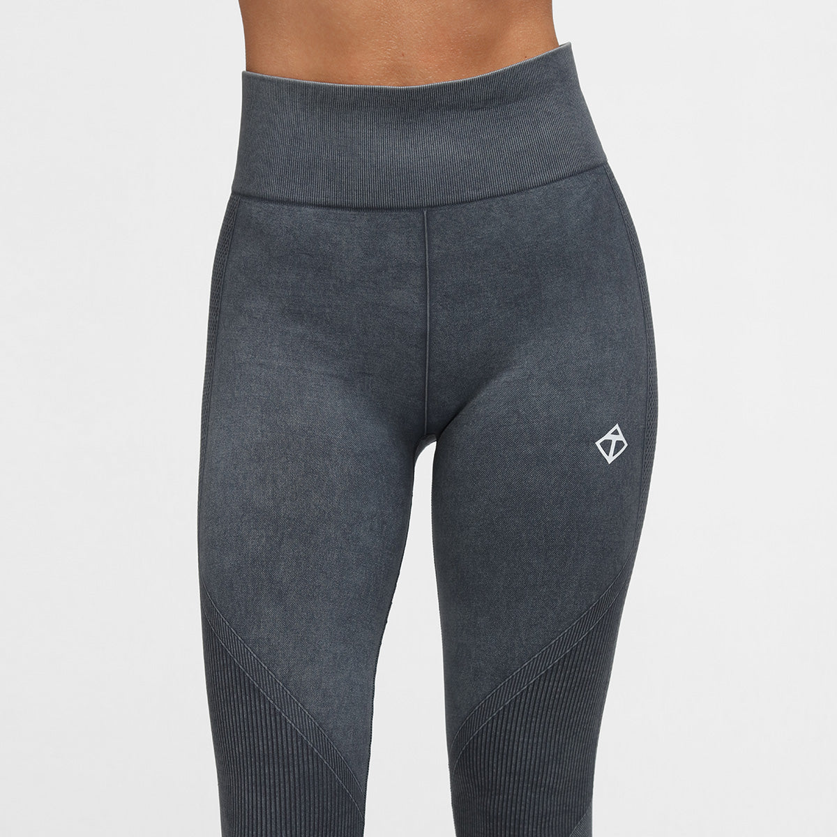 Black Denim Seamless Leggings for Women - High Waist Stretchy Yoga Pants - Comfortable Workout & Casual Wear for Gym, Running, and Everyday Fashion