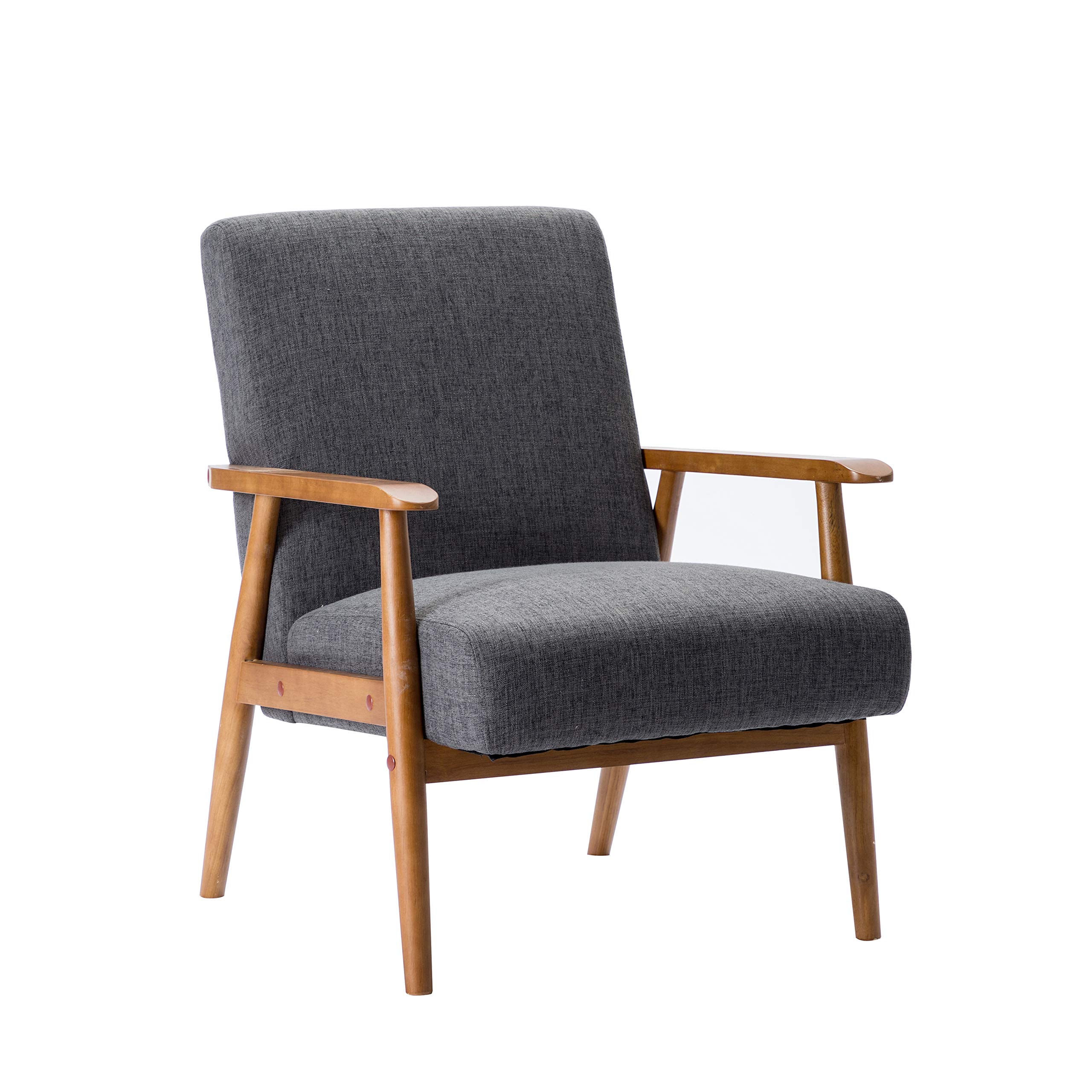 Porthos Home Gelso Modern Accent Chair - Soft & Durable Fabric Upholstery with Thick Firm Cushions, Sturdy Rubberwood Legs & Armrests - Perfect for Living Room, Bedroom or Office Reading Nook
