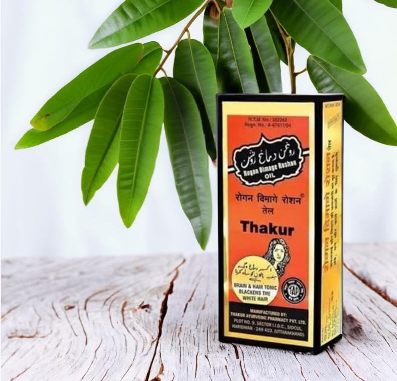 Premium MABOX THAKUR ROGHAN DIMAGE ROSHAN Oil for Hair Growth & Scalp Care - Natural Ayurvedic Treatment for Thicker, Healthier Hair - Perfect for Daily Hair Care Routine & Scalp Massage