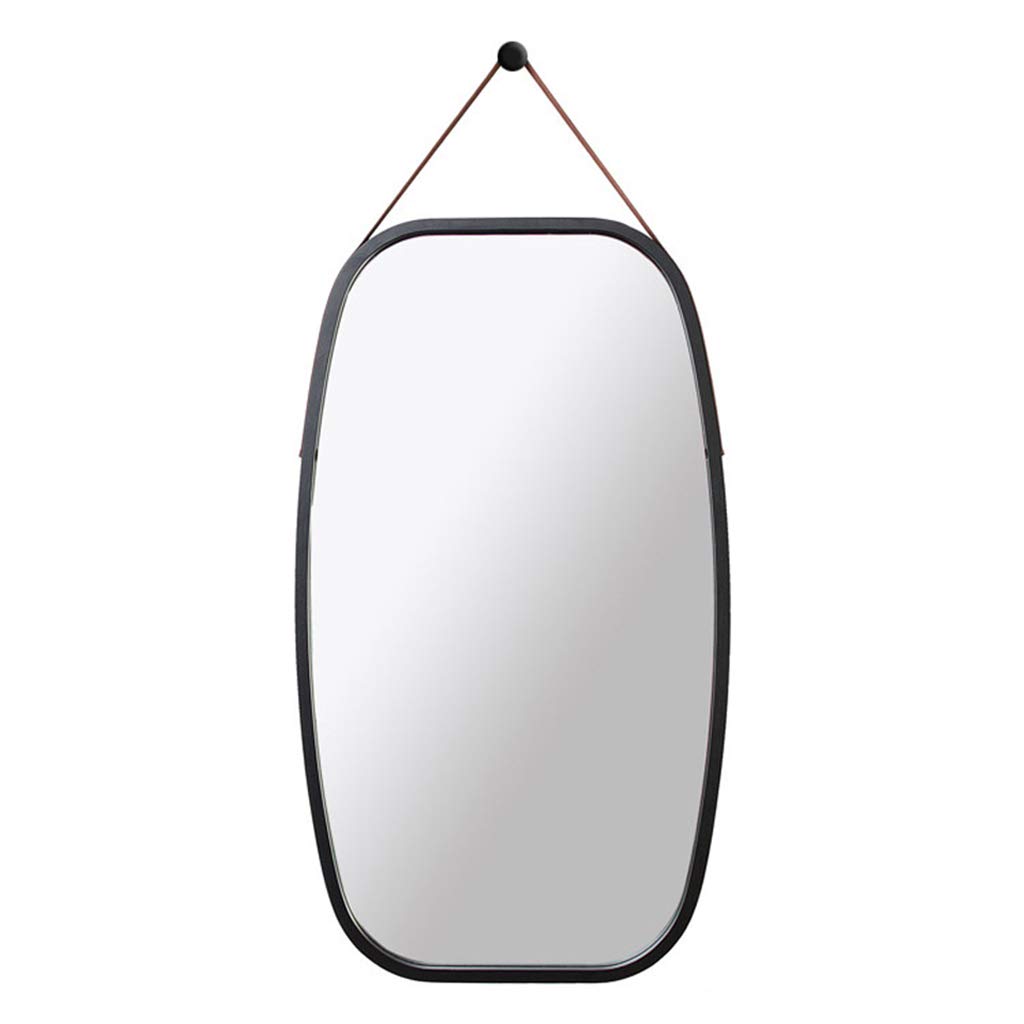 Full Length Bathroom Mirror with Adjustable Hanging Strap - Wall Mount Bamboo Frame for Home Décor, Dressing Room & Hallway | Perfect for Vanity, Bedroom & Fitting Room