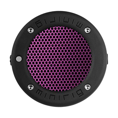 MINIRIG Mini Portable Rechargeable Bluetooth Speaker - 30 Hour Battery Life - Premium Stereo Sound - Wireless Speaker for Travel, Outdoor, Home & Party - Purple