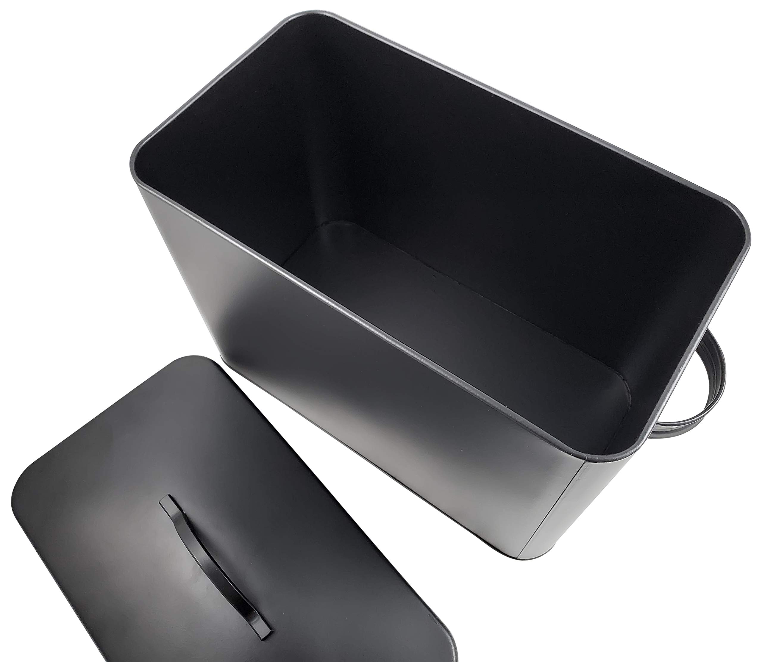 Premium Black Metal Bread Box - Airtight Food Storage Container for Kitchen & Pantry Organization | Perfect for Keeping Bread Fresh, Storing Cookies, Crackers & More