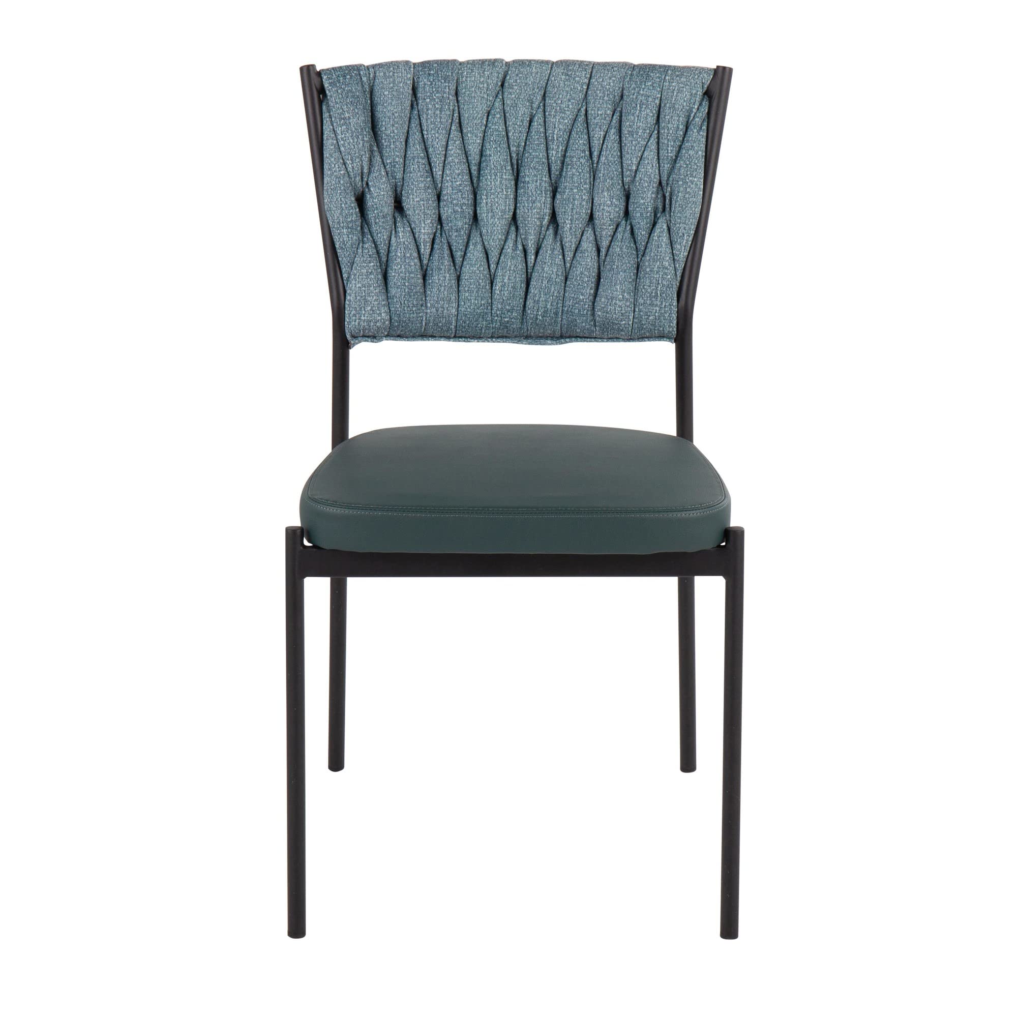 LumiSource Braided Tania Chair - Modern Upholstered Dining Chairs Set of 2, Comfortable Kitchen Chairs for Dining Table - Perfect for Small Spaces, Breakfast Nooks & Contemporary Dining Rooms