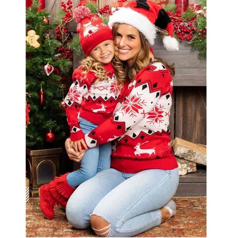 Mommy and Me Matching Christmas Sweaters - Cute Family Holiday Outfits for Christmas Photos & Festive Gatherings
