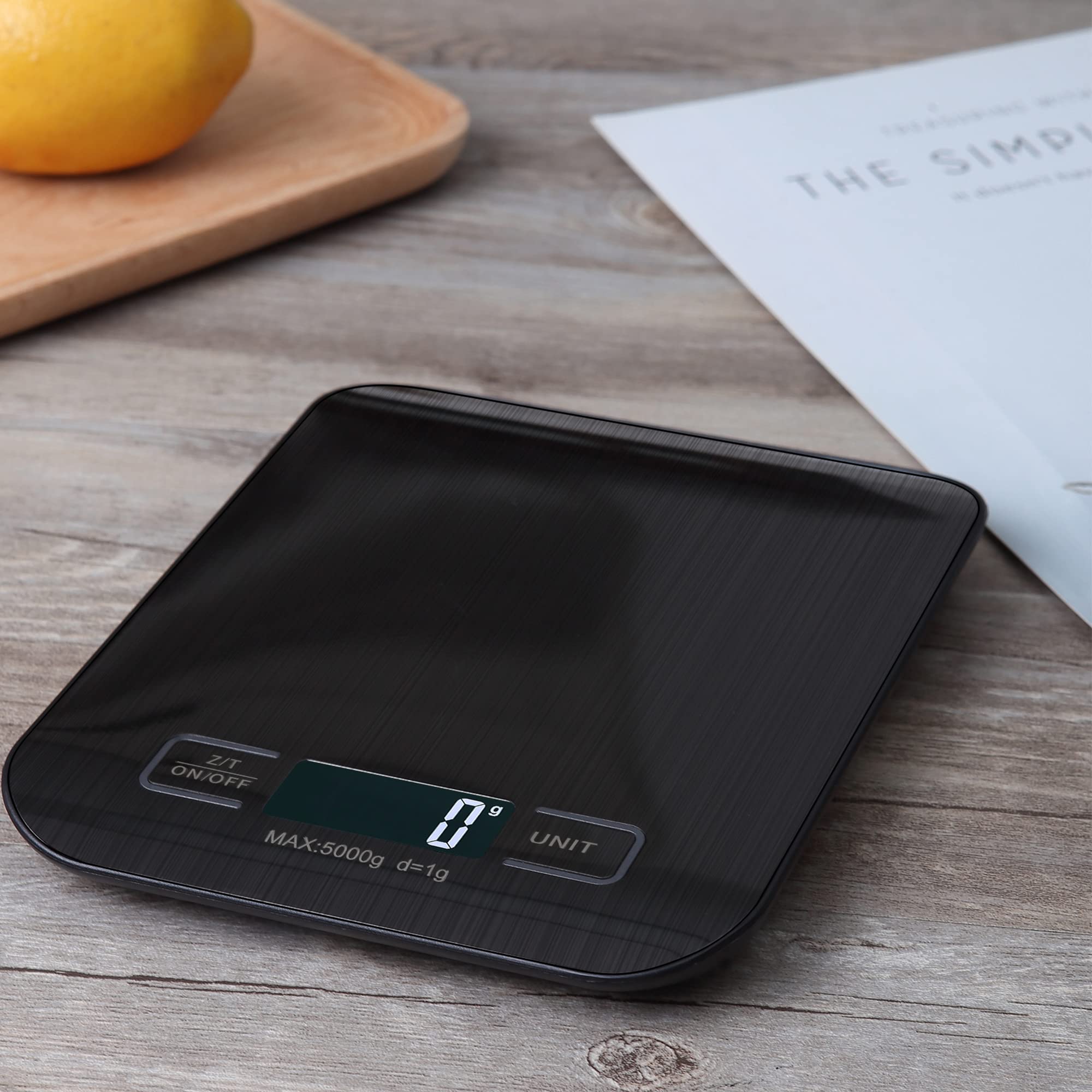 Torchtree Digital Kitchen Scale - 22lb/10kg Precision Food Scale with Tare Function, Touch Buttons & Backlit LCD Display (Includes Batteries) - Perfect for Baking, Cooking, Meal Prep & Portion Control