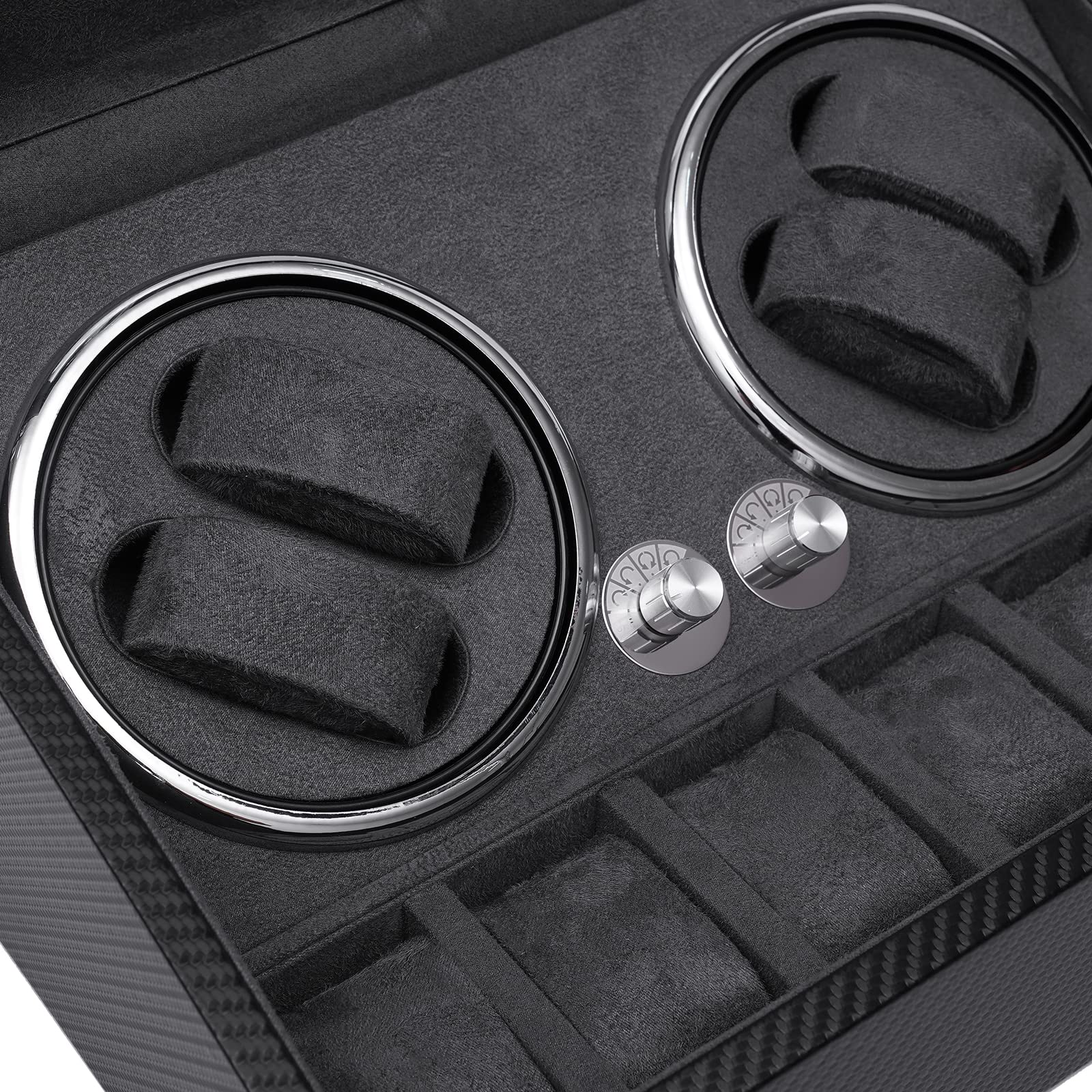 Premium SHZICMY Watch Winder for 4 Watches - Automatic Watch Storage Box with 6 Extra Slots, Blue LED Backlight, Crocodile Texture Exterior & Velvet Lining | Silent Mabuchi Motor, 4 Rotation Modes | Perfect for Watch Collectors & Luxury Timepiece Display (Home/Office/Collection Showcase)