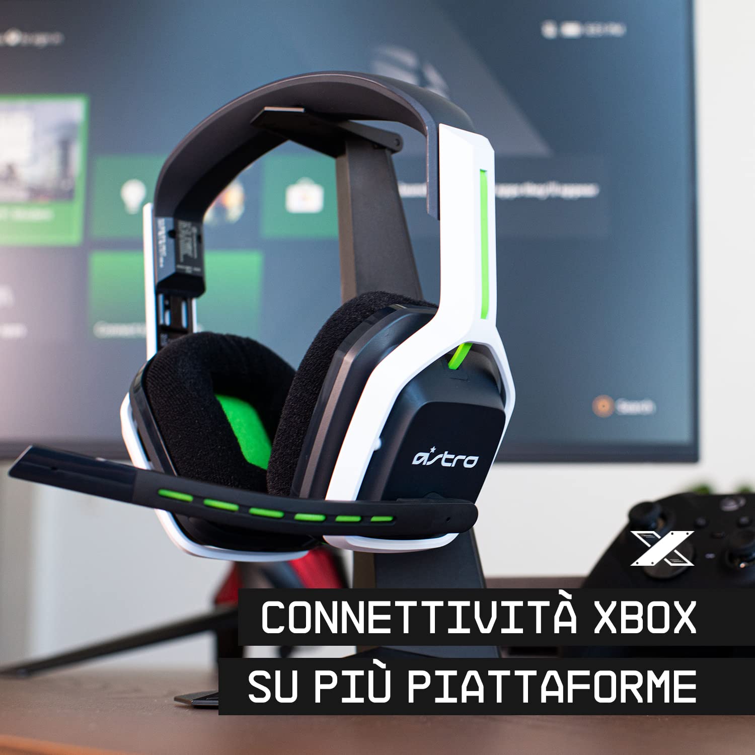 ASTRO Gaming A20 Wireless Gen 2 Headset for Xbox Series X|S, Xbox One, PC & Mac - White/Green - Perfect for Gaming, Streaming & Online Chat