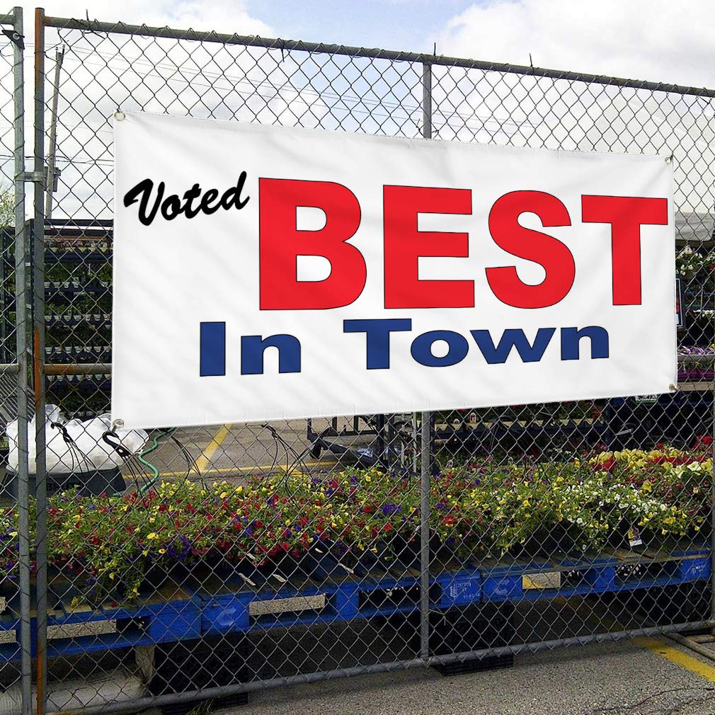 Premium Vinyl Banner - Multiple Sizes (60x144 Inches) | Weatherproof & Durable Outdoor Business Sign with 10 Grommets | Perfect for Yard Signs, Political Campaigns, Store Promotions & Industrial Use