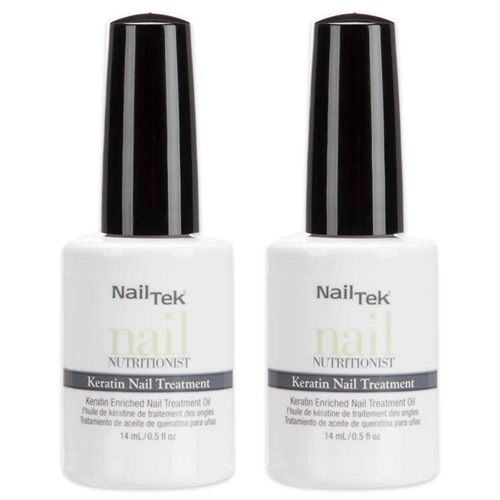 Nail Tek Nail Nutritionist - Keratin Enriched Nail Treatment Oil for Weak & Damaged Nails - 0.5 oz (2-Pack) - Strengthen & Repair Brittle Nails for Salon-Quality Manicures at Home