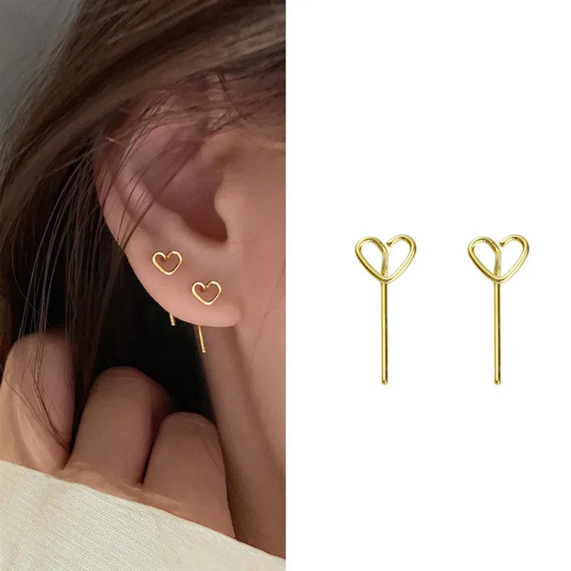 Elegant Heart-Shaped Stud Earrings for Women - Perfect for Valentine's Day, Anniversary & Romantic Date Night Gifts