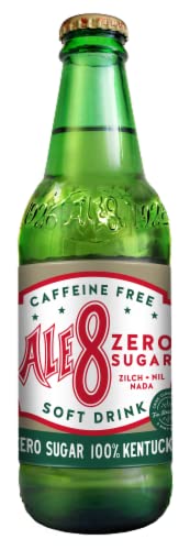 Ale 8 One Caffeine Free Zero Sugar Soft Drink - 12oz Glass Bottles (6-Pack) | 100% Kentucky Made | Perfect for Parties, BBQs & Healthy Refreshment