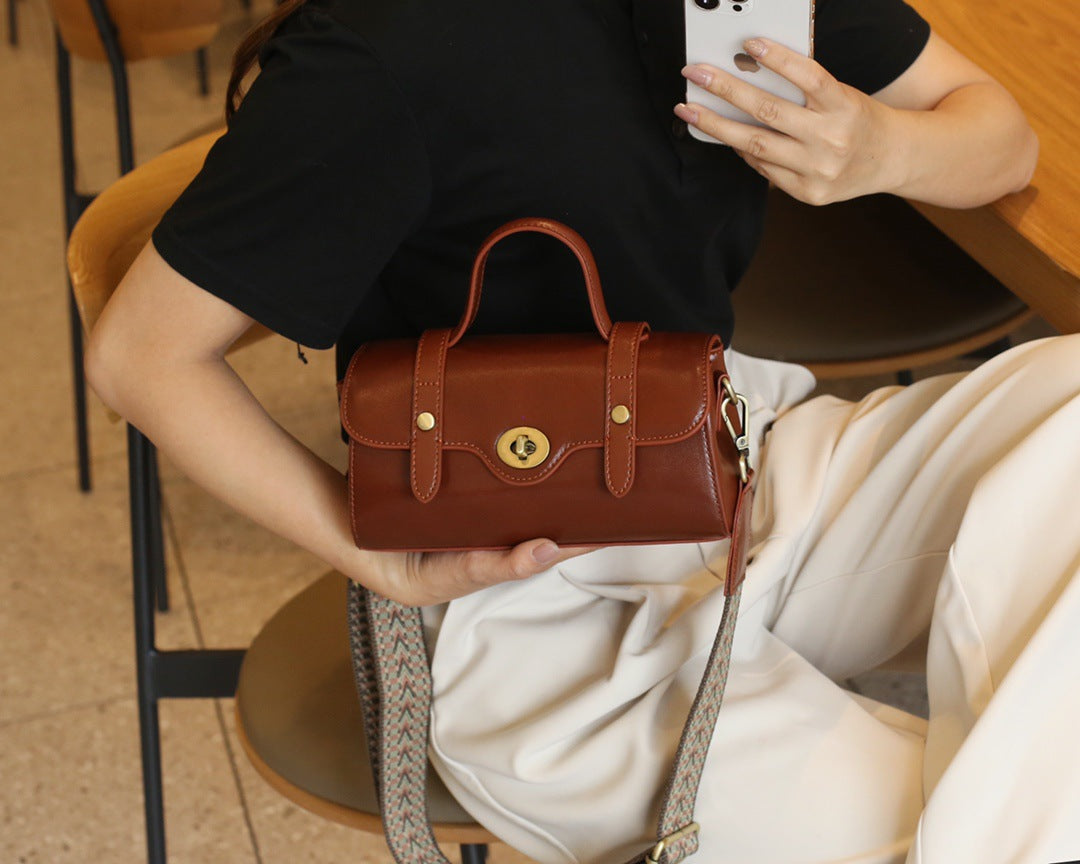 Compact Flap Handle Crossbody Bag for Women - Stylish & Lightweight Everyday Purse for Work, Travel & Shopping