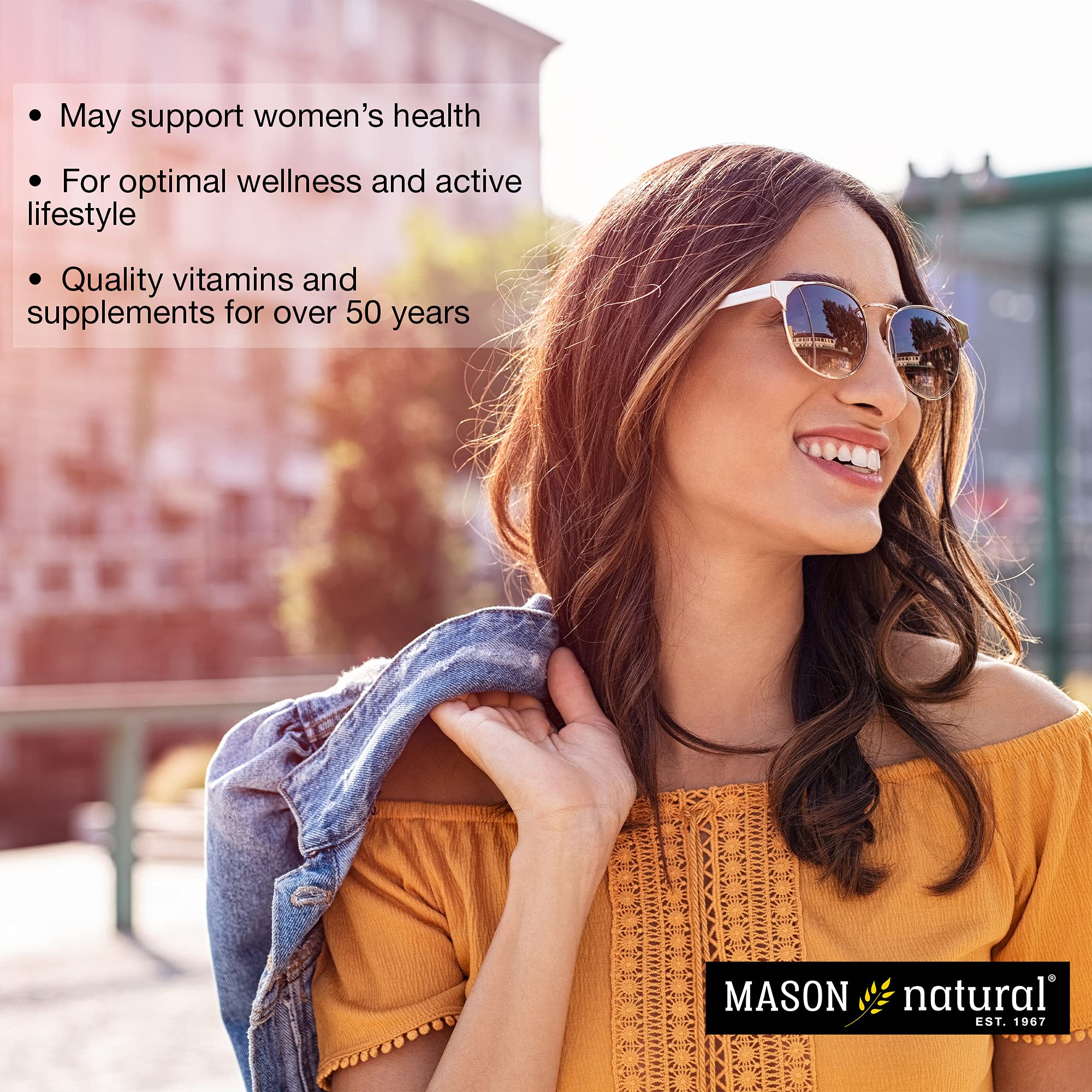 Mason Natural Body Hair Skin & Nails Supplement - 120 Capsules (2 Pack) | Biotin Collagen & Vitamins for Healthy Hair Growth, Strong Nails & Glowing Skin | Daily Beauty Support for Women & Men
