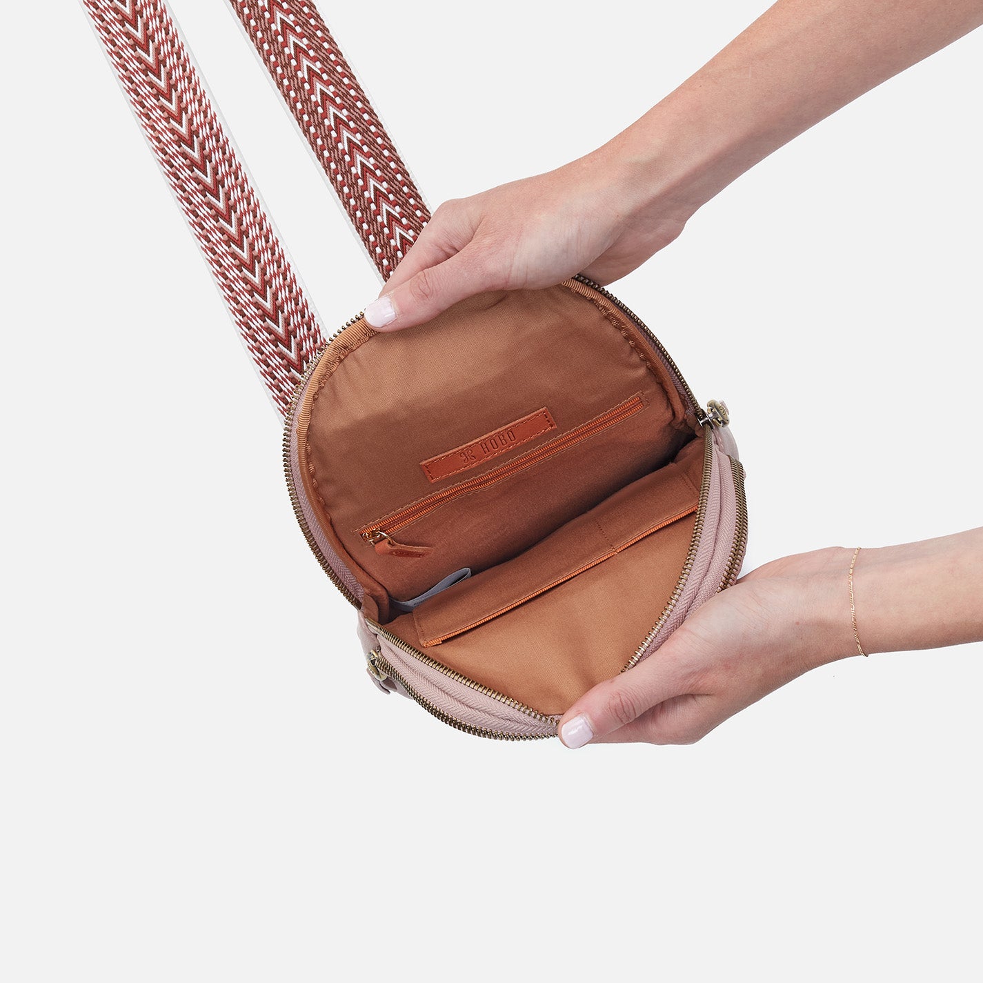 Premium Pebbled Leather Crossbody Sling Bag in Blush Pink - Perfect for Everyday Use, Travel & Date Nights