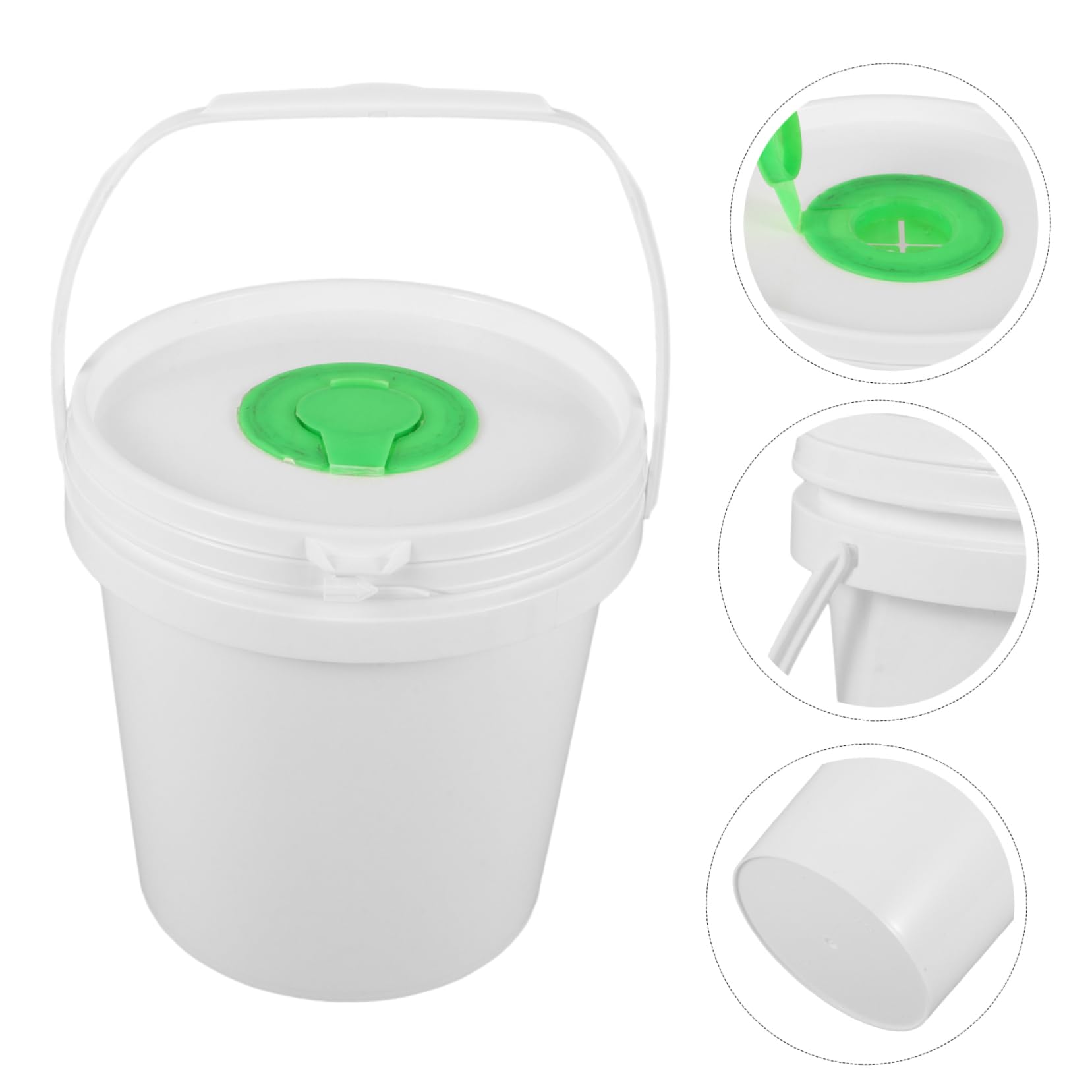 Beavorty Wipe Dispenser Bucket - Large Capacity Wet Wipes Container with Lid, Durable PP Plastic for Baby Wipes, Cleaning Wipes & Disinfecting Wipes - Ideal for Nursery, Daycare, Home Cleaning & Office Use