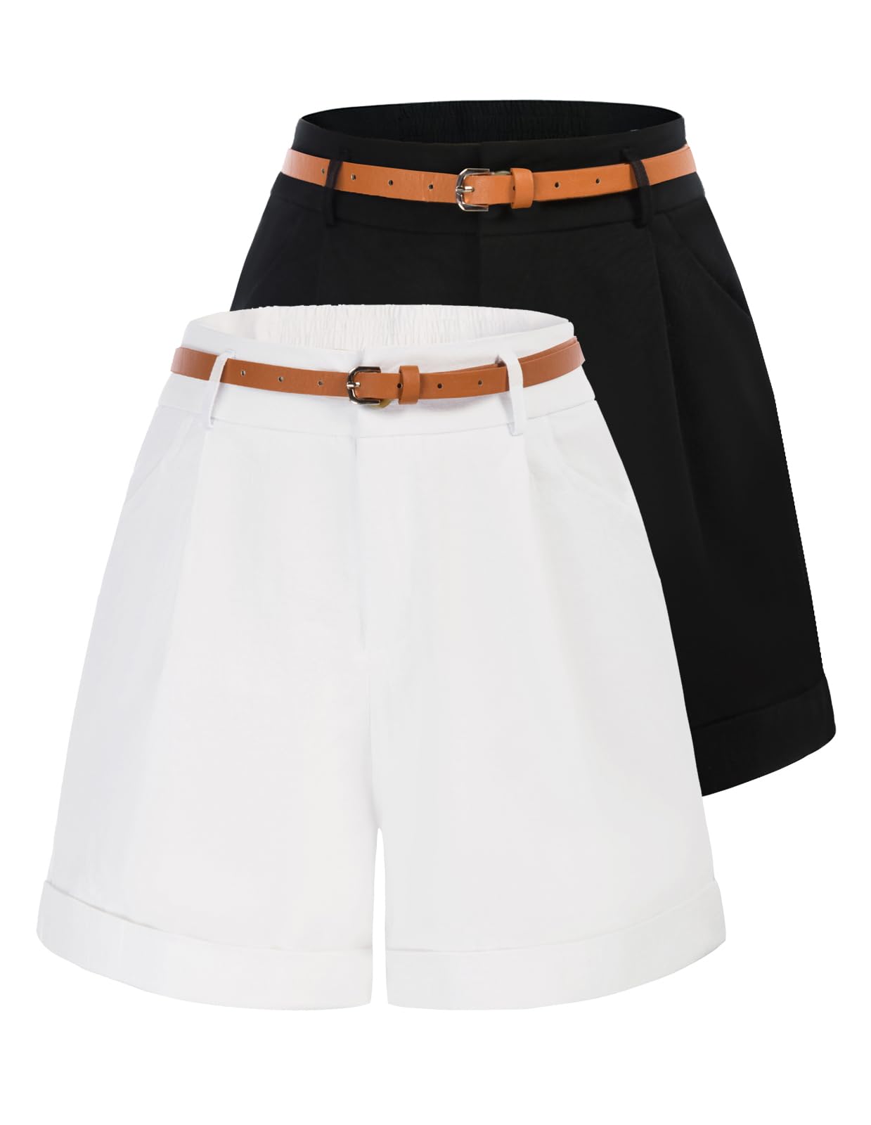 Vintage High Waist Wide Leg Bermuda Shorts for Women - Comfortable Retro Denim Shorts Perfect for Summer, Beach, and Casual Outings