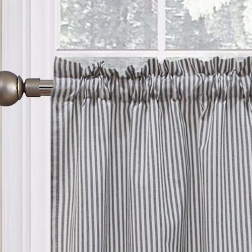 Rod Pocket Striped Black