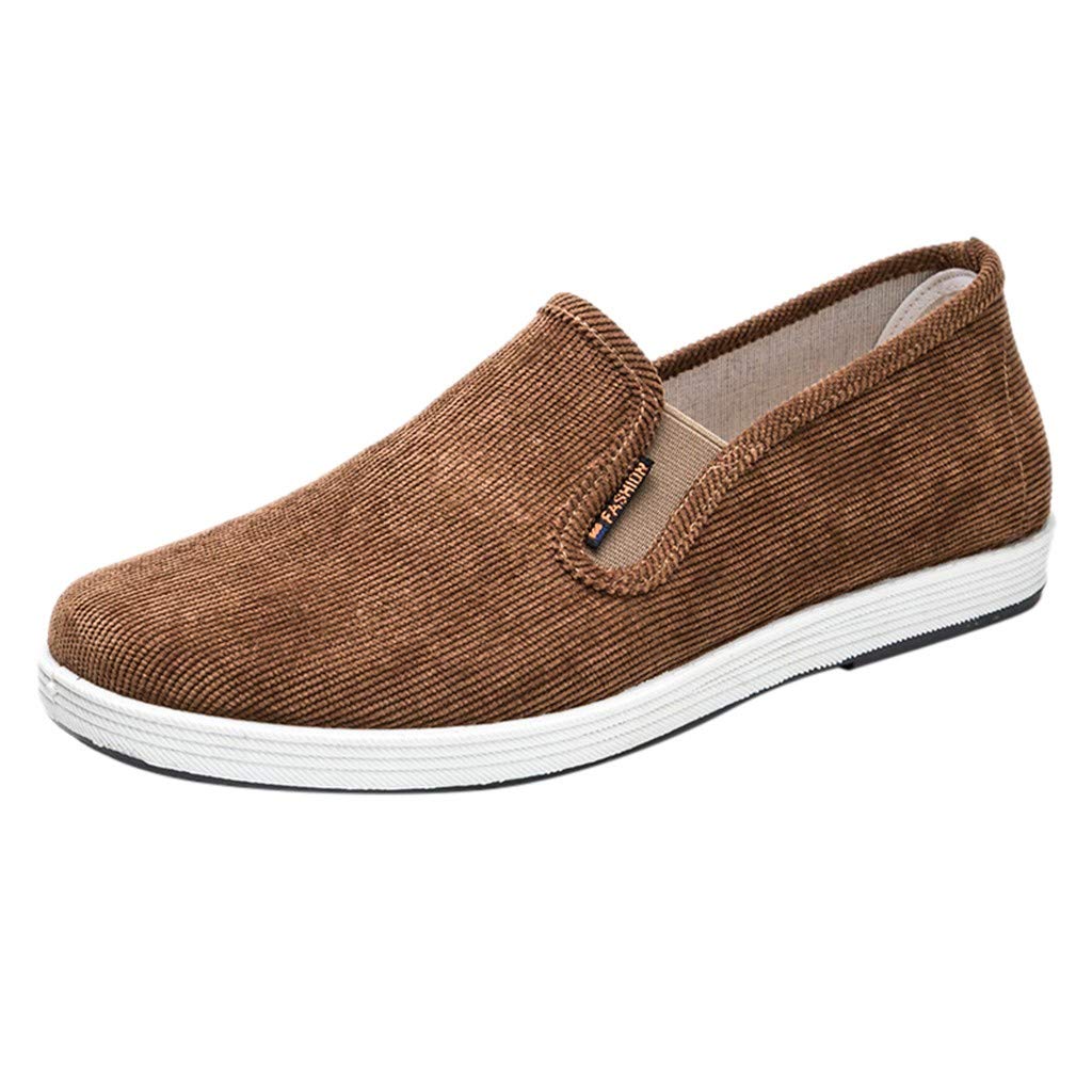 Men's Fashion Sneakers - Breathable Summer Casual Shoes, Non-Slip Lightweight Slip-Ons for Men (Size 11, Coffee) - Perfect for Walking, Travel & Everyday Comfort