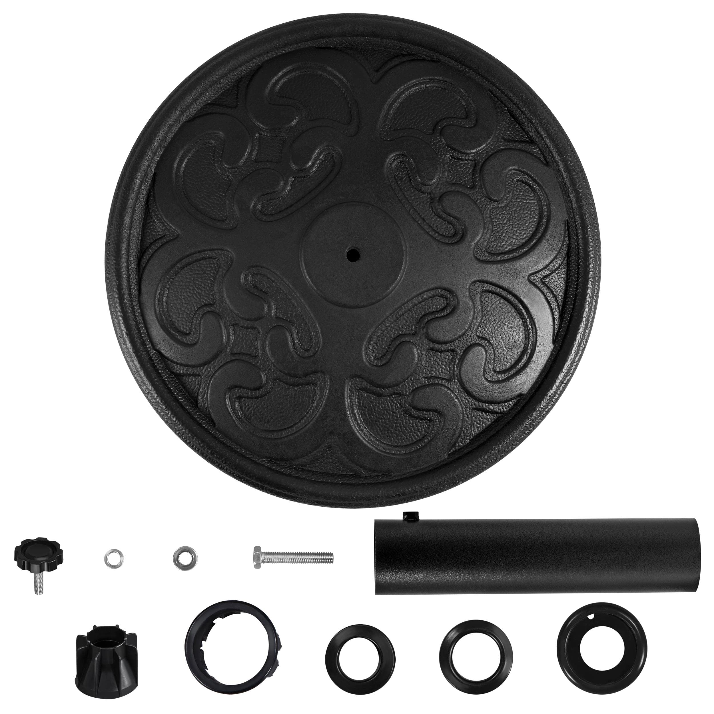 Yaheetech 22lbs Heavy Duty Umbrella Stand - 17.5 Inch Black Iron Base for Patio, Market & Outdoor Umbrellas - Perfect for Garden, Beach, Deck, Lawn & Backyard Parties