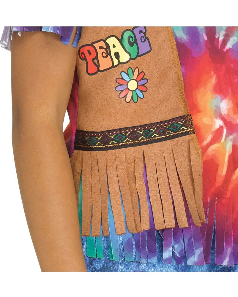 Groovy 60s Baby Girls Costume - Retro Hippie Outfit for Toddler Dress Up & Halloween Party